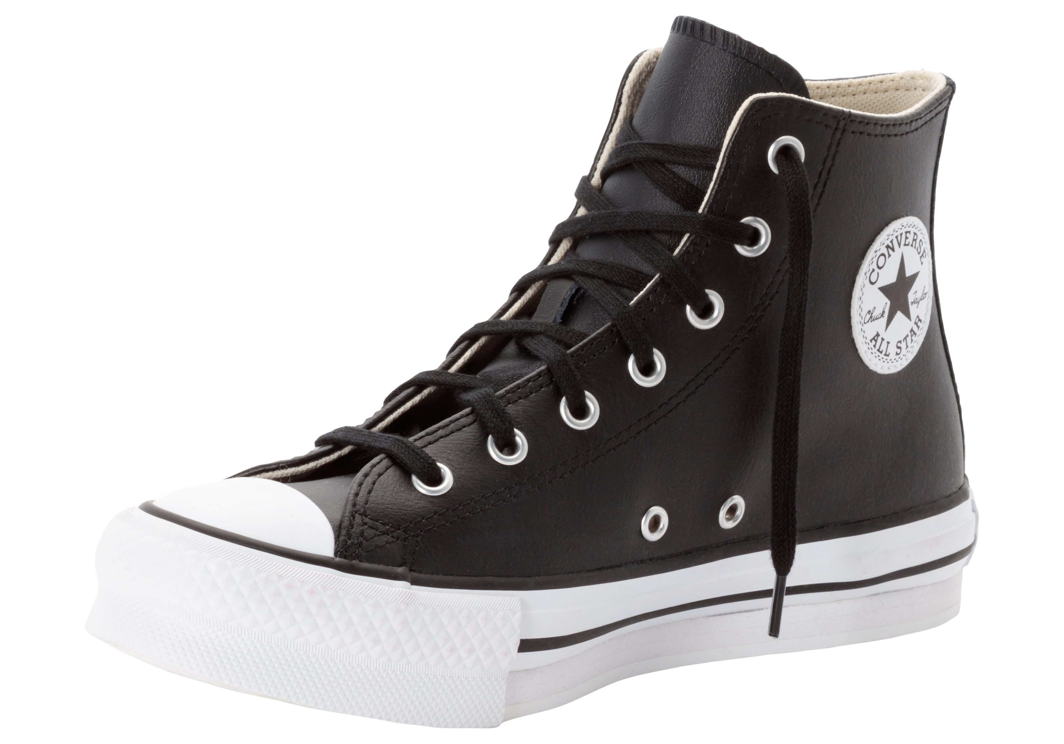 Converse Sneakers CHUCK TAYLOR ALL STAR EVA LIFT PLATFORM LEATHER dames schoenen maat 38,5 EU zwart
