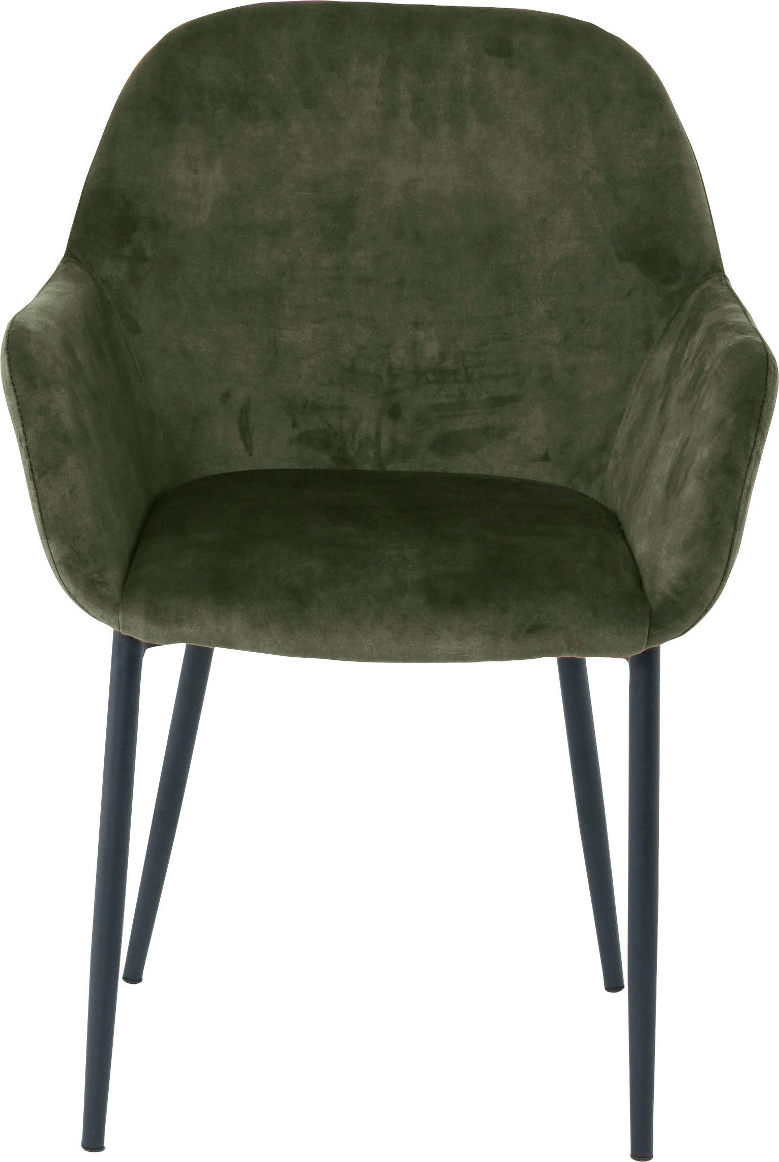 SIT Stoel met armleuningen glamoureuze bekleding in fluwelige look (set, 2 stuks)
