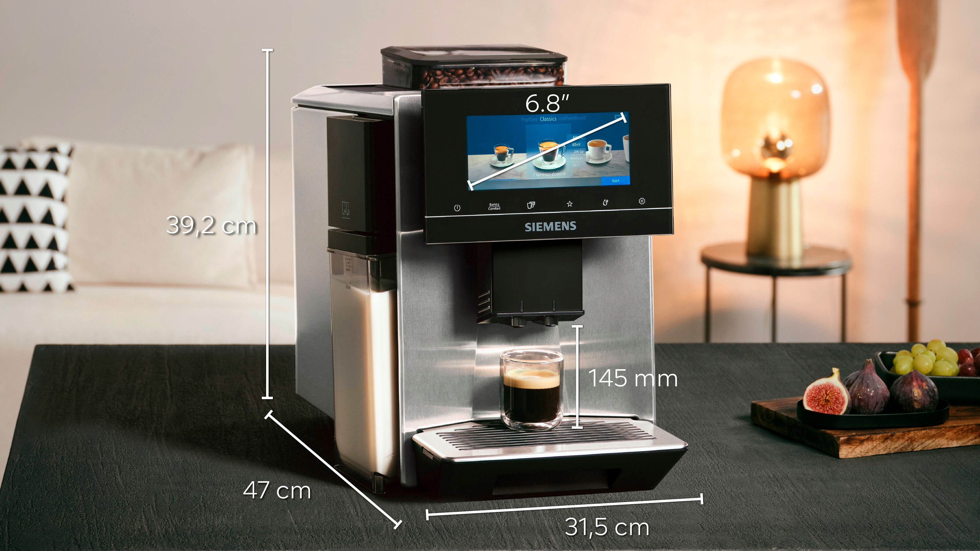 SIEMENS Volautomatisch koffiezetapparaat EQ900 plus TQ903DZ3, auto. reinigen/ontkalken, Cold Brew, Barista-modus