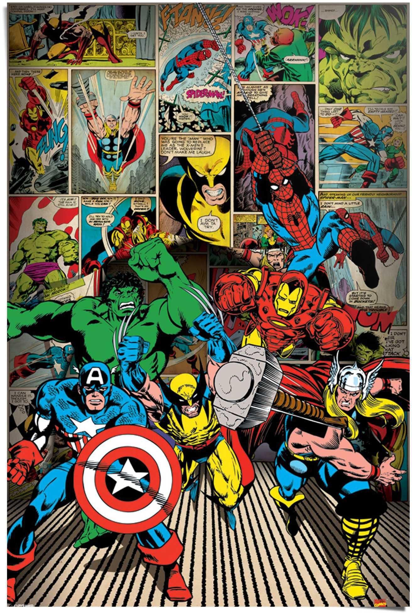 Reinders! Poster Marvel Helden deurposters multicolor