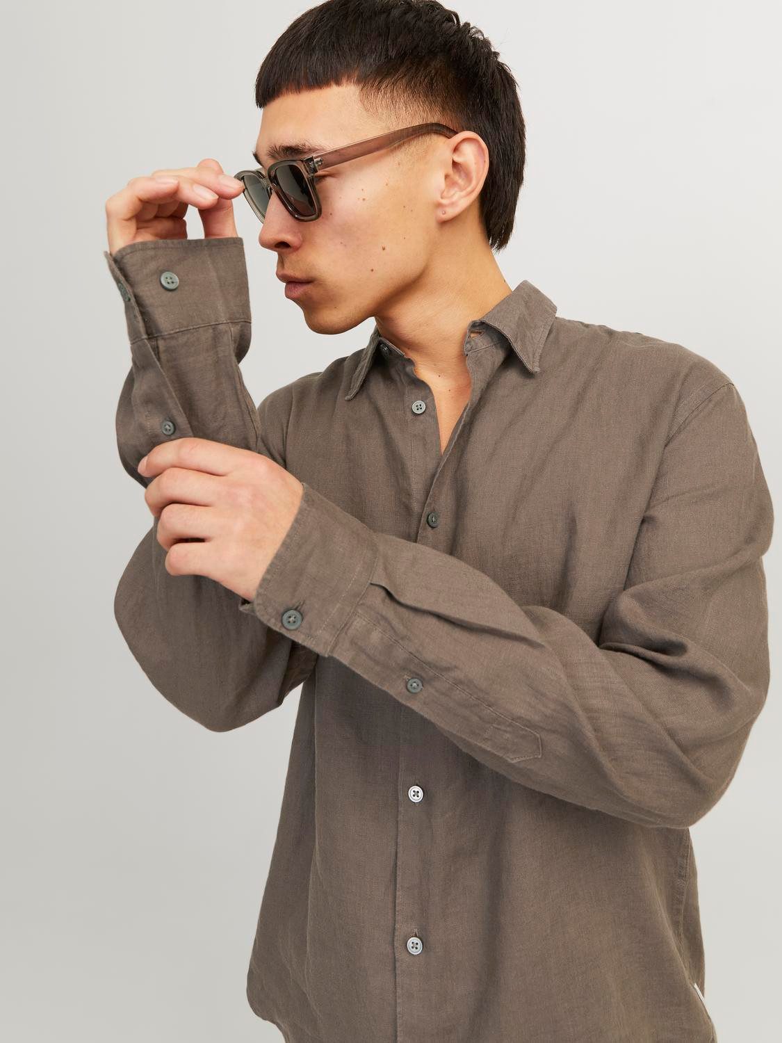 Jack & Jones Overhemd met lange mouwen JPRCCLAWRENCE LINEN SHIRT L/S SN