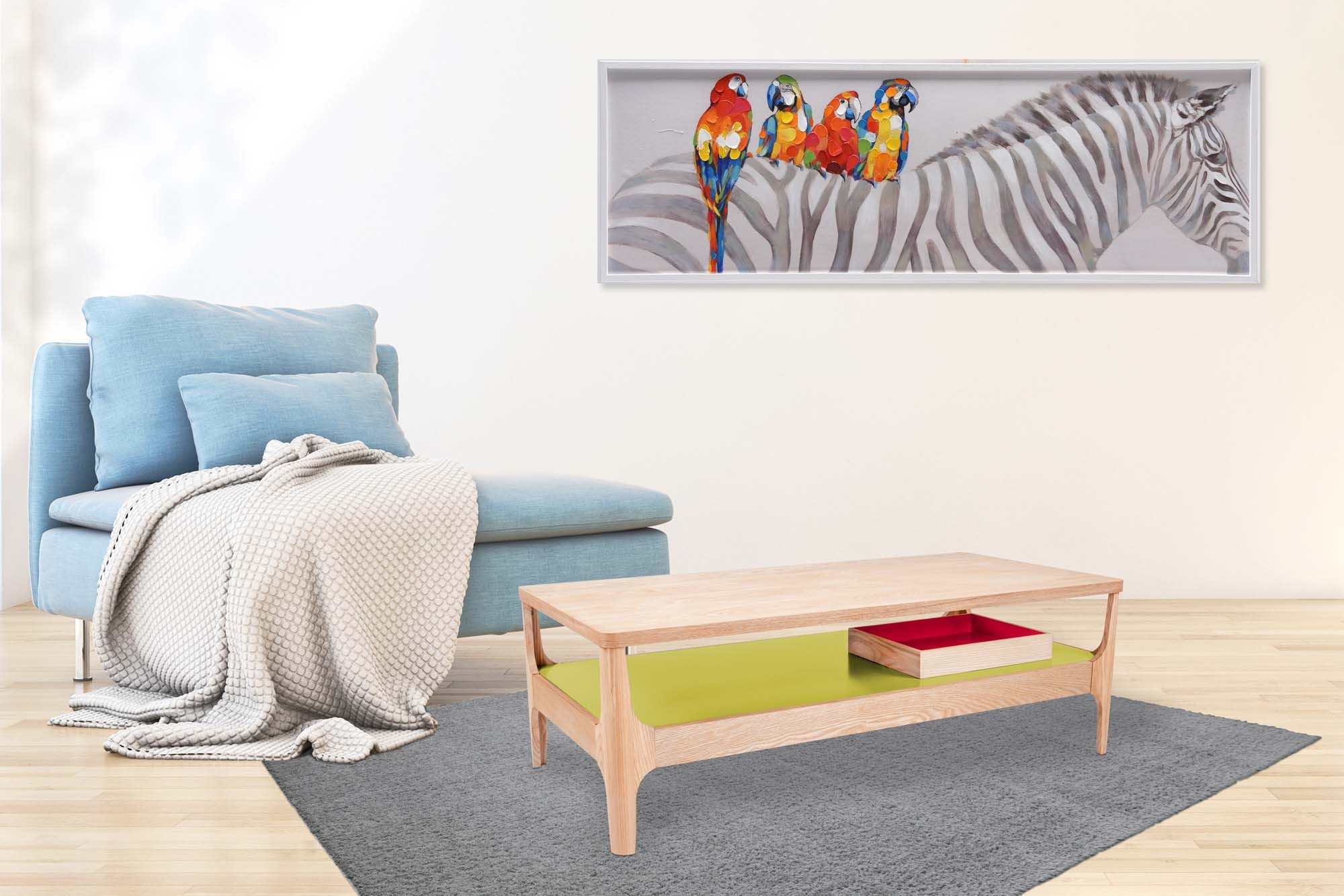 Kayoom Salontafel Koffietafel Addison, salontafel, open, opvallend ontwerp Bijzonder ontwerp, tafelpoten van massief hout, van stevig materiaal (1 stuk)