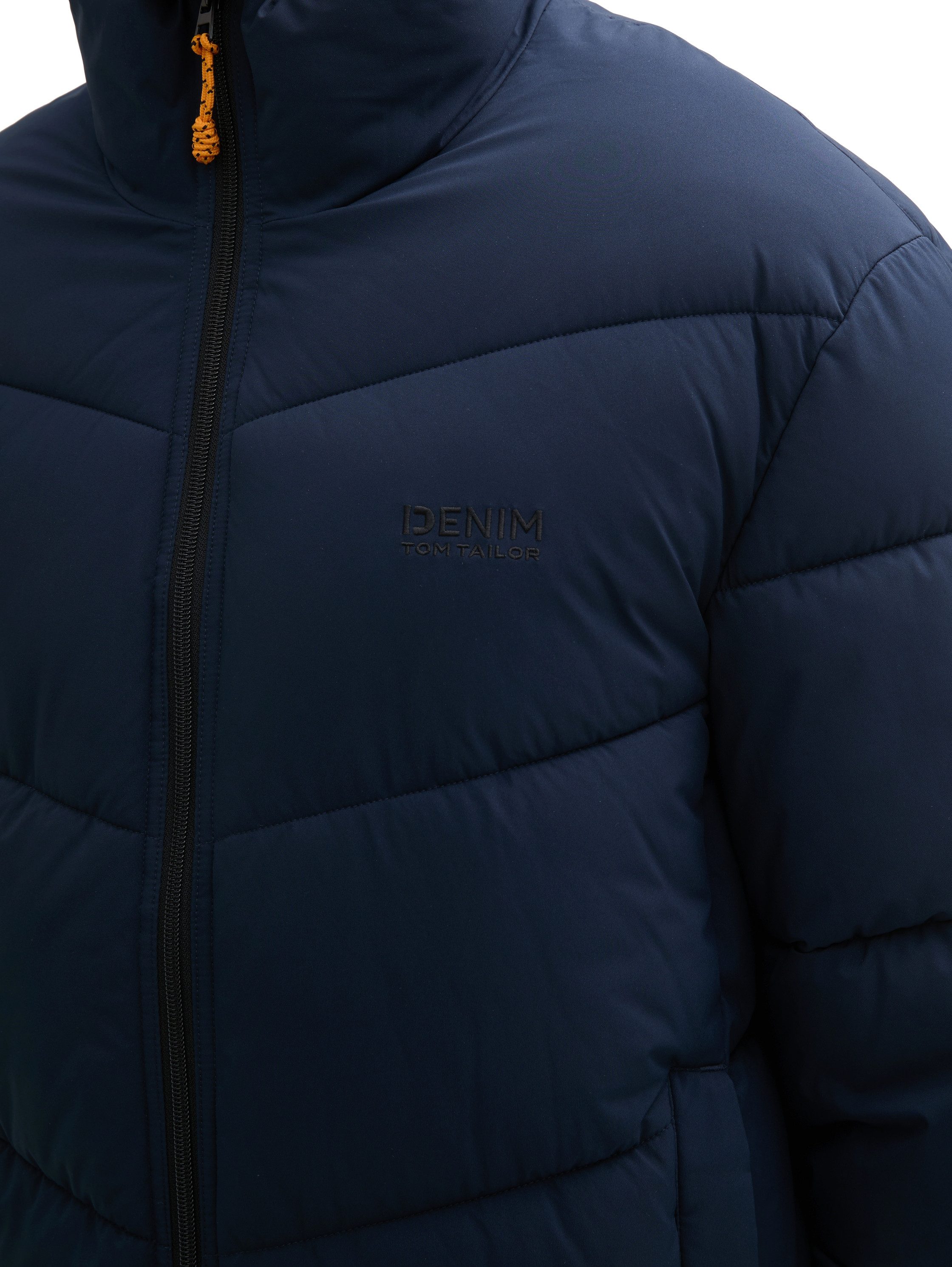 Tom Tailor Denim Gewatteerde jas met logoprint