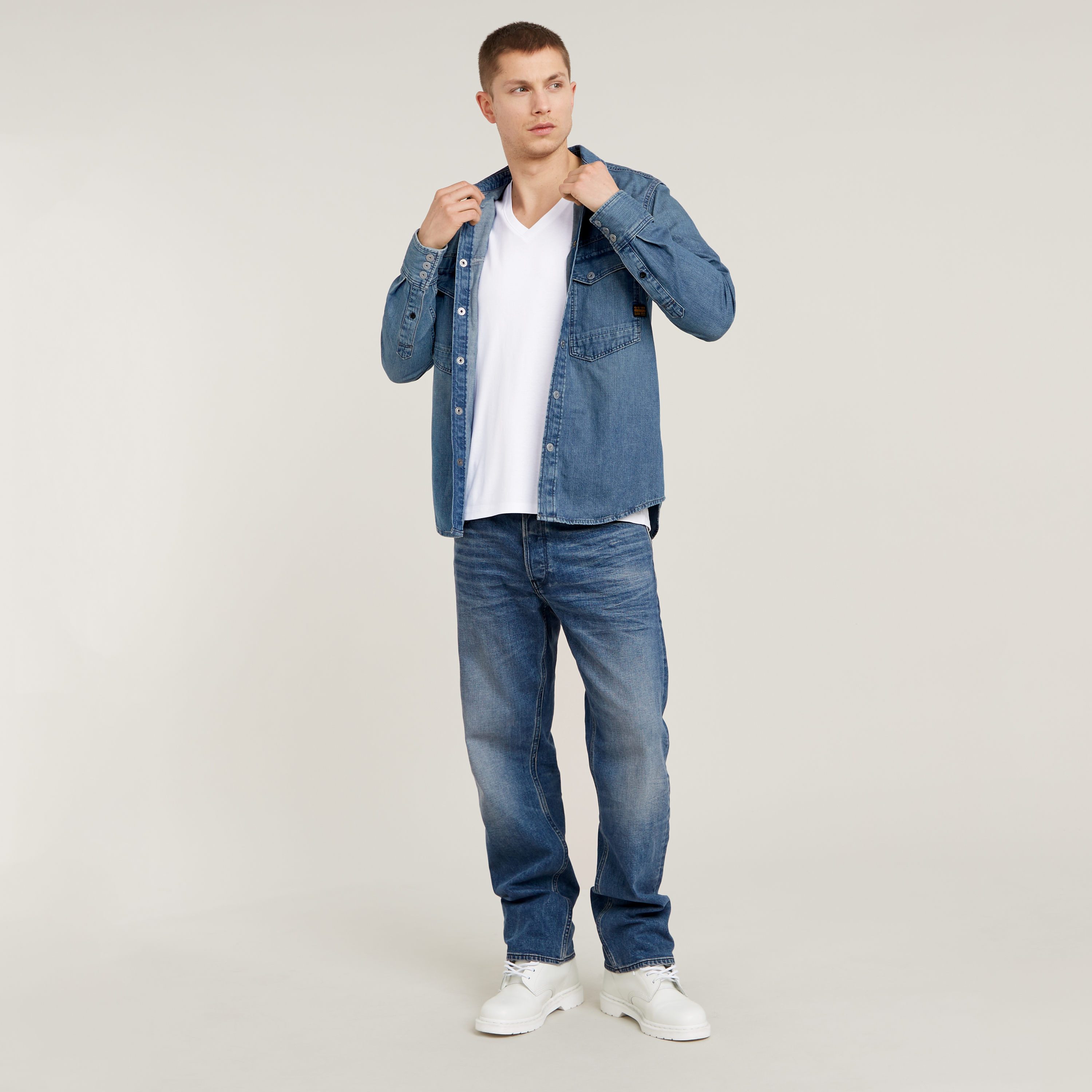 G-Star RAW Shirt met V-hals in tweepack (set, 2-delig)