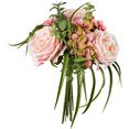 creativ green kunstplant boeket van rozen en hortensia's roze