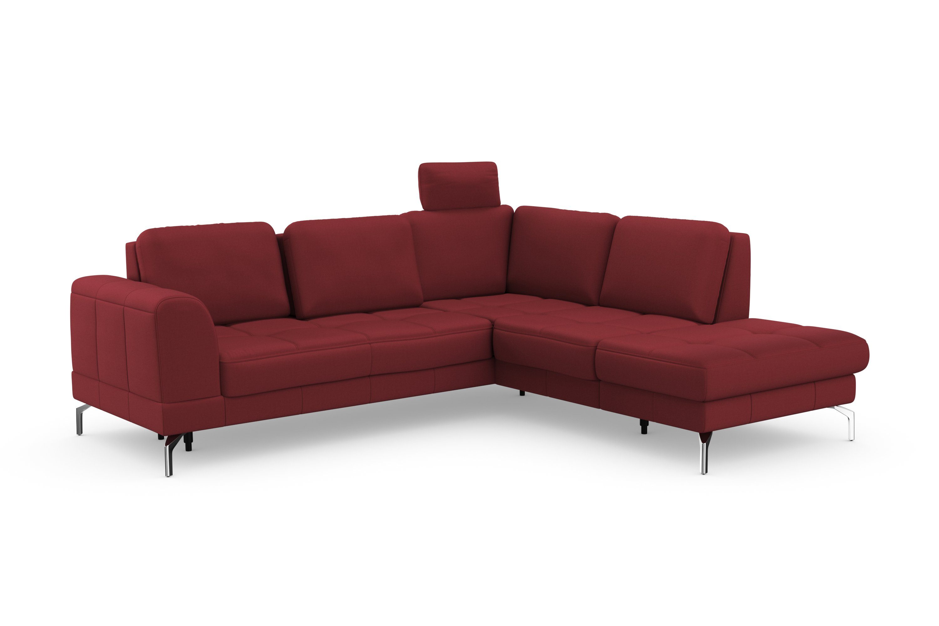 sit&more Hoekbank Bendigo L-vorm inclusief zitdiepteverstelling, bodemvrijheid 15 cm, in 2 pootkleuren
