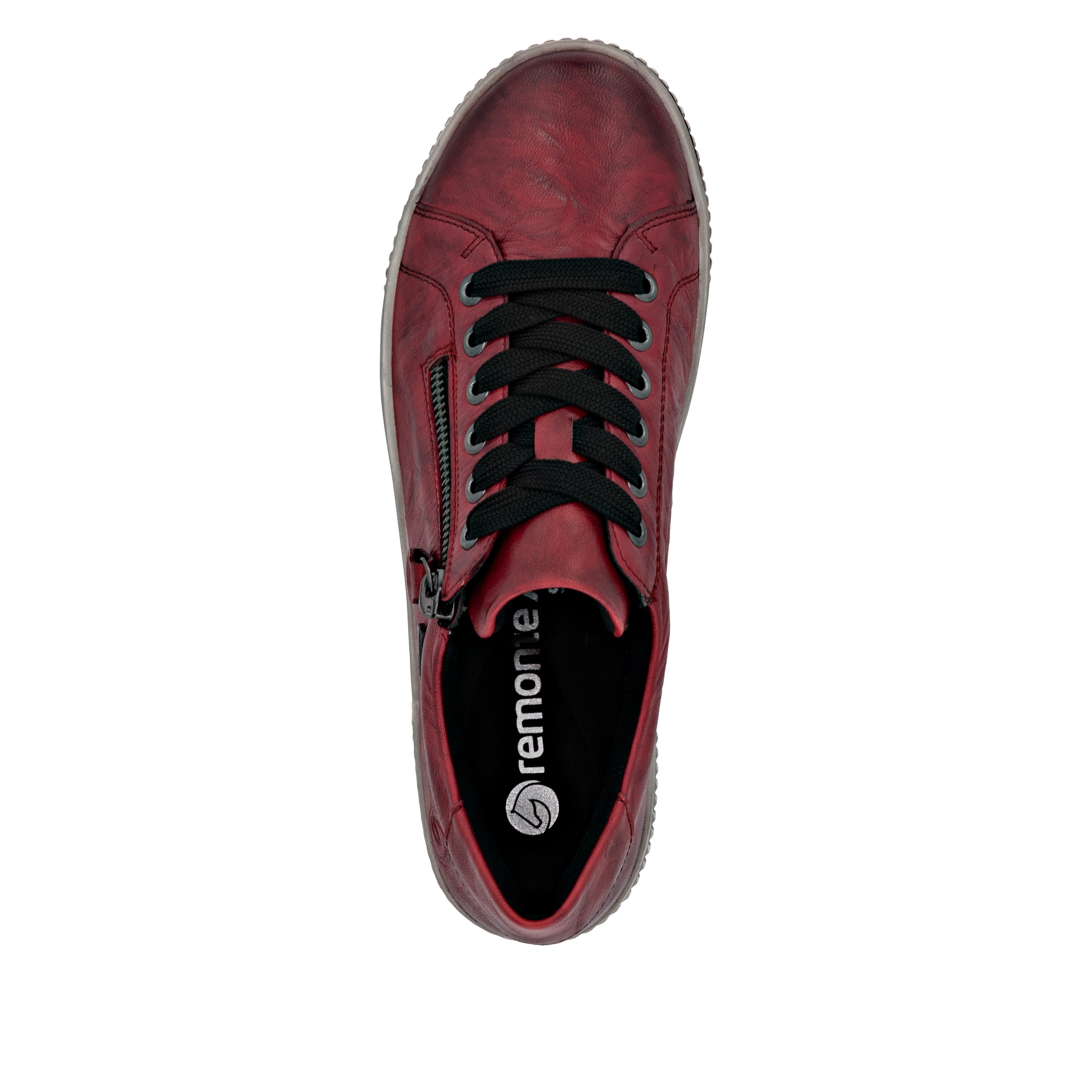 Remonte Plateausneakers vrijetijdsschoen, lage schoen, veterschoen met buitenrits