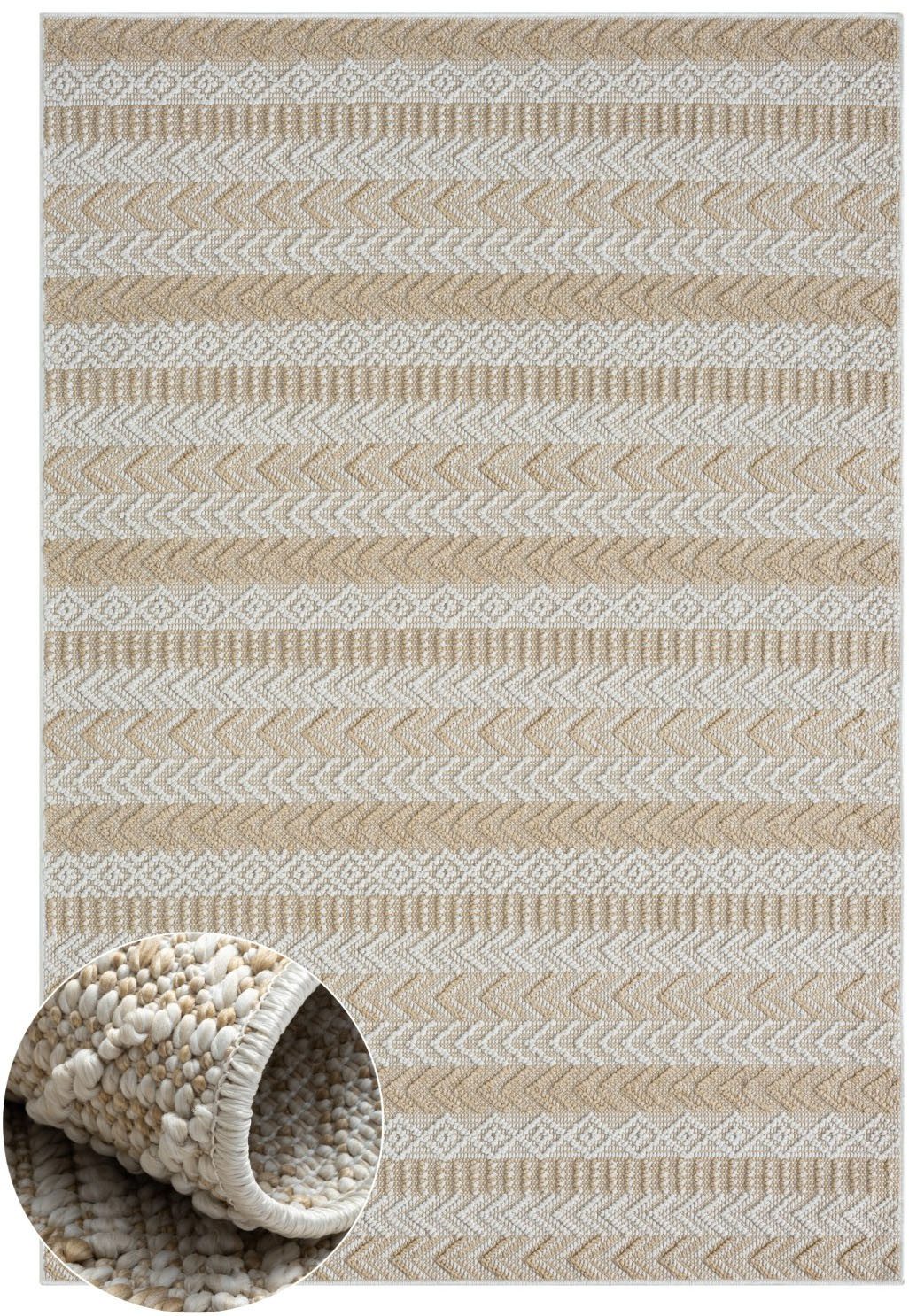 Myflair Möbel & Accessoires Vloerkleed Piazza voorraadopruiming modern ontwerp, gestreept, geschikt voor binnen & buiten, balkon, terras