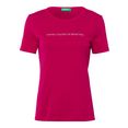 united colors of benetton t-shirt met glinsterende merken-print voor roze