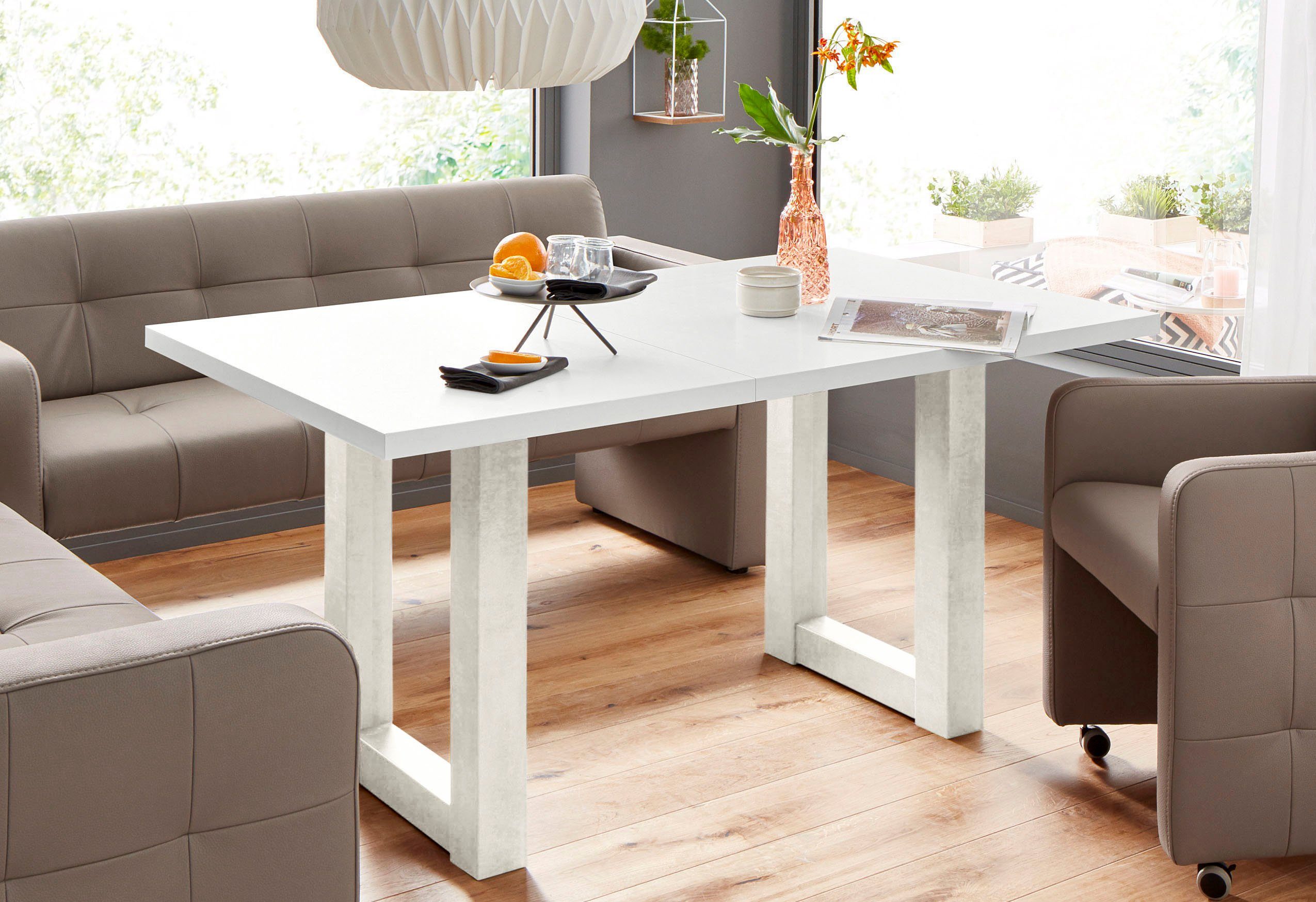 Mäusbacher Eettafel Mister TOPSELLER! met lade (160-210 cm), frame in u-model