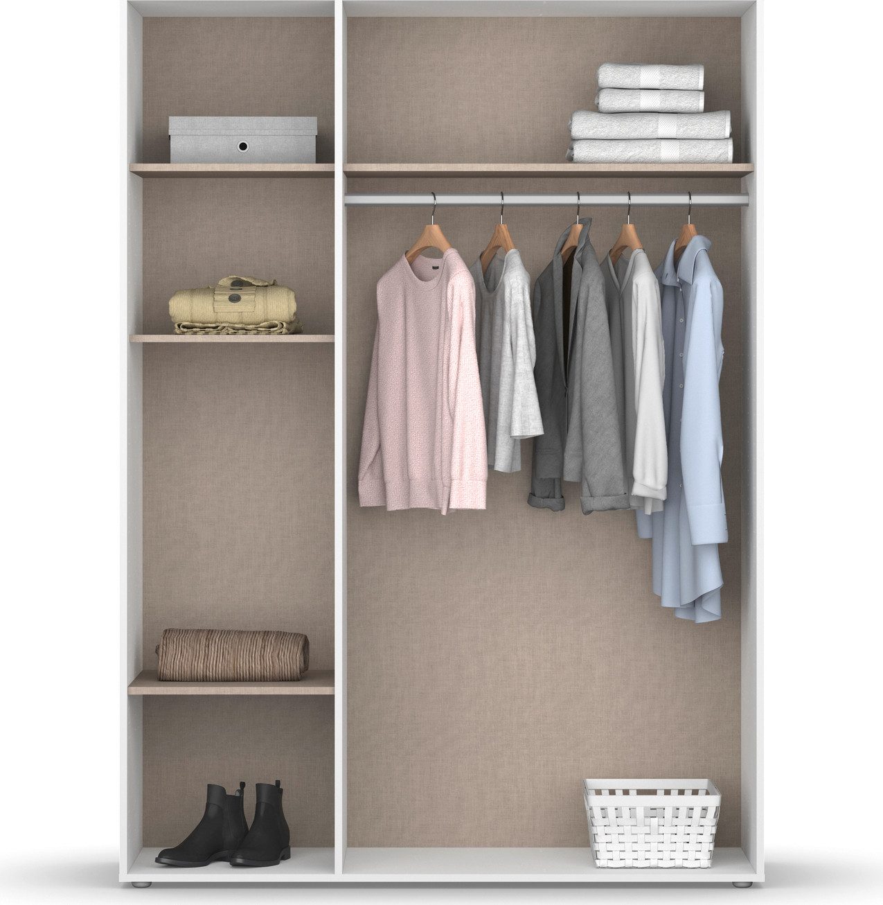 rauch Draaideurkast Kledingkast Kast Garderobe Wasmand NABILA veel Opbergruimte in 2 breedtes met push-to-open functie bestseller made in germany