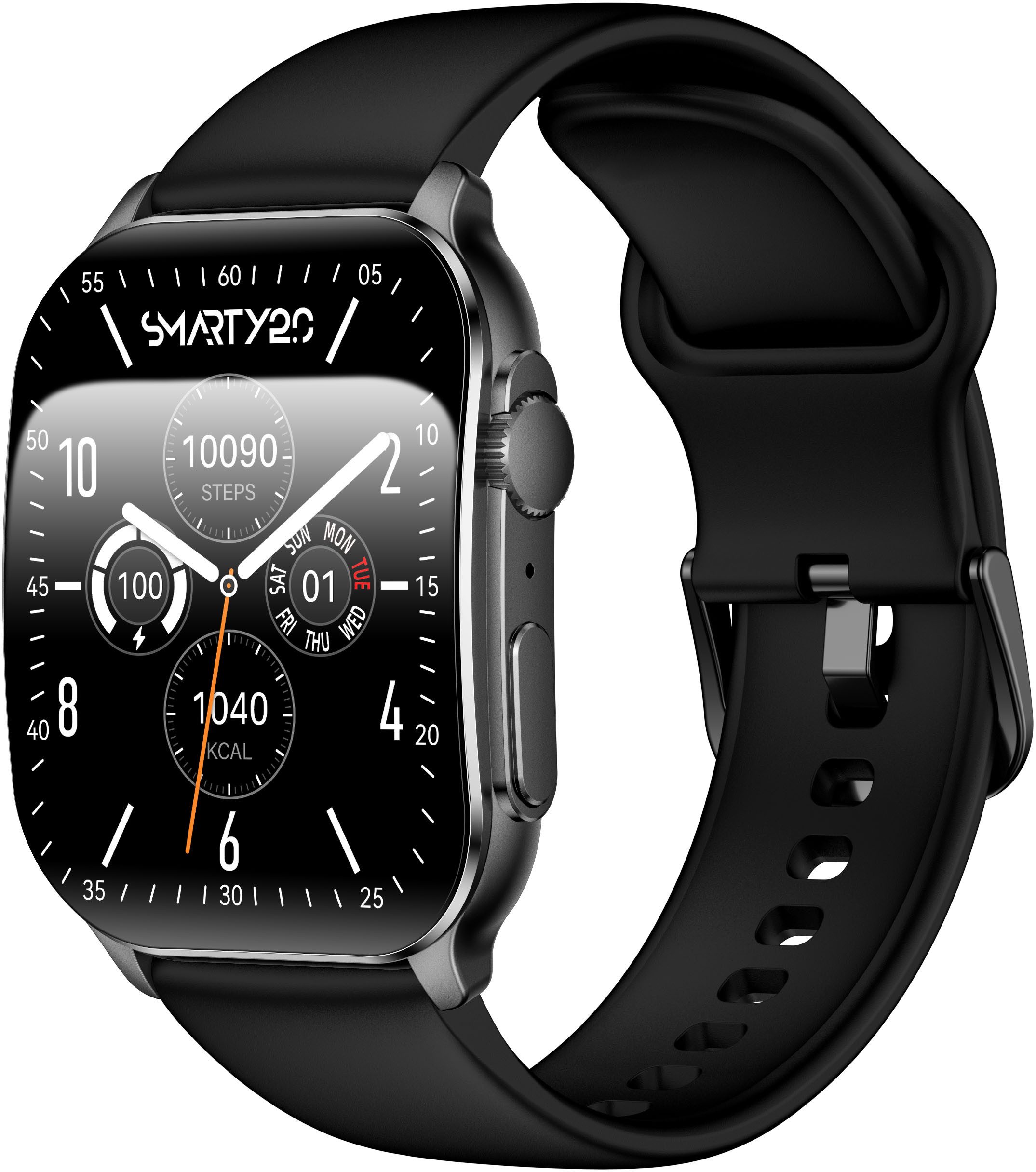 SMARTY 2.0 Smartwatch Polshorloge, dameshorloge, herenhorloge, Android 5.0+, Apple iOS 9.0+(set, 2-delig, Met wisselband)