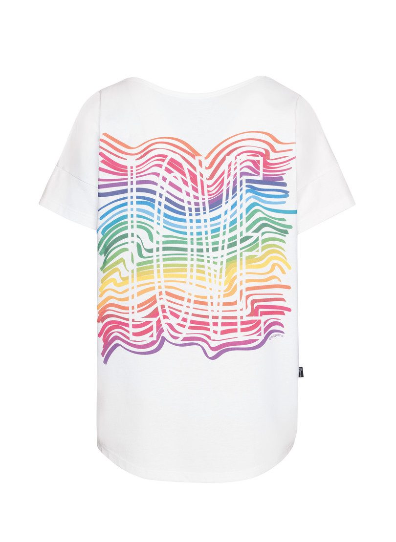 Trigema T-shirt TRIGEMA oversized T-shirt met kleurrijke printmotieven (1-delig)