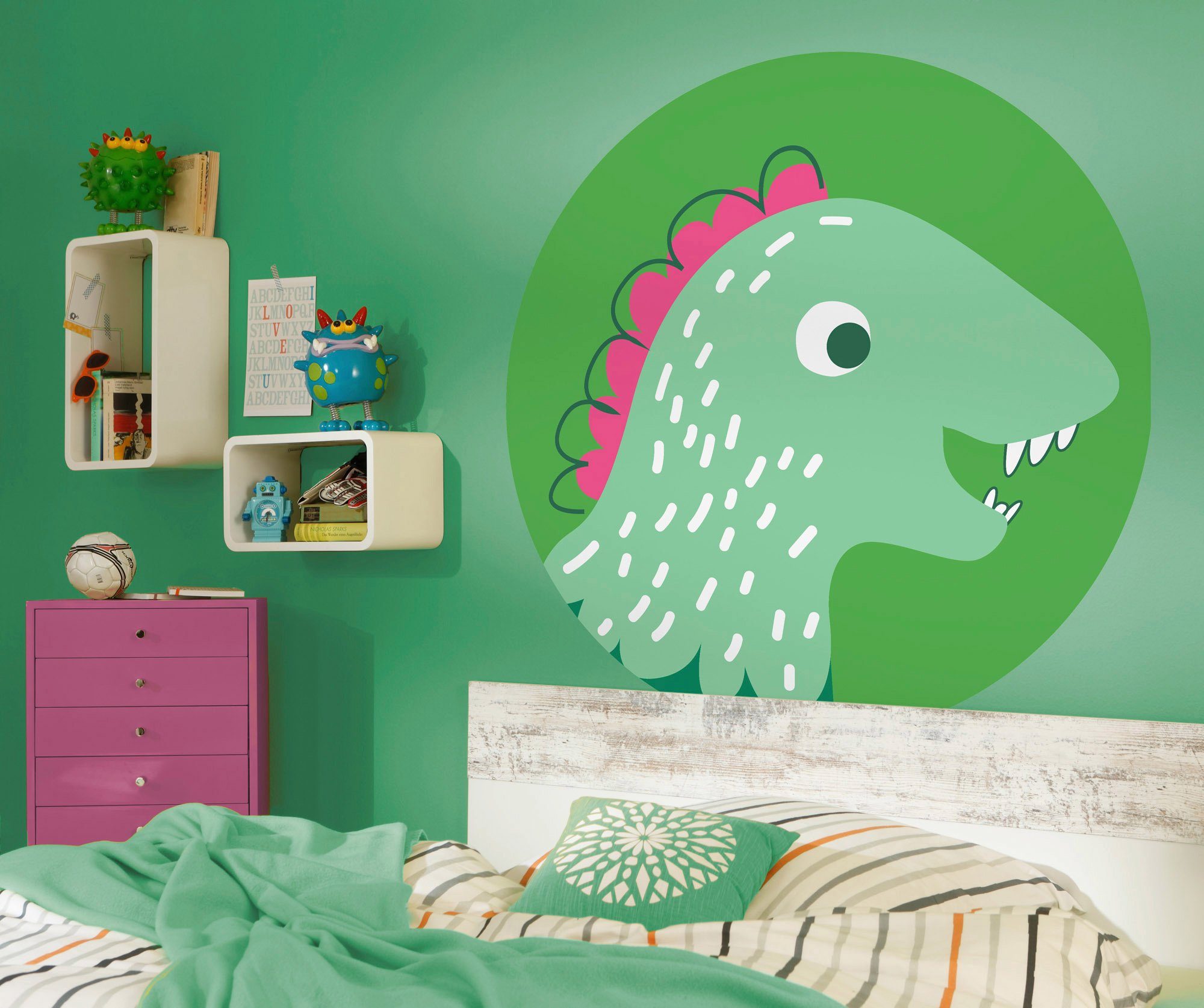 Komar Fotobehang Zelfklevend vlies - Little Dino Tyranno - Afmeting 125 x 125 cm