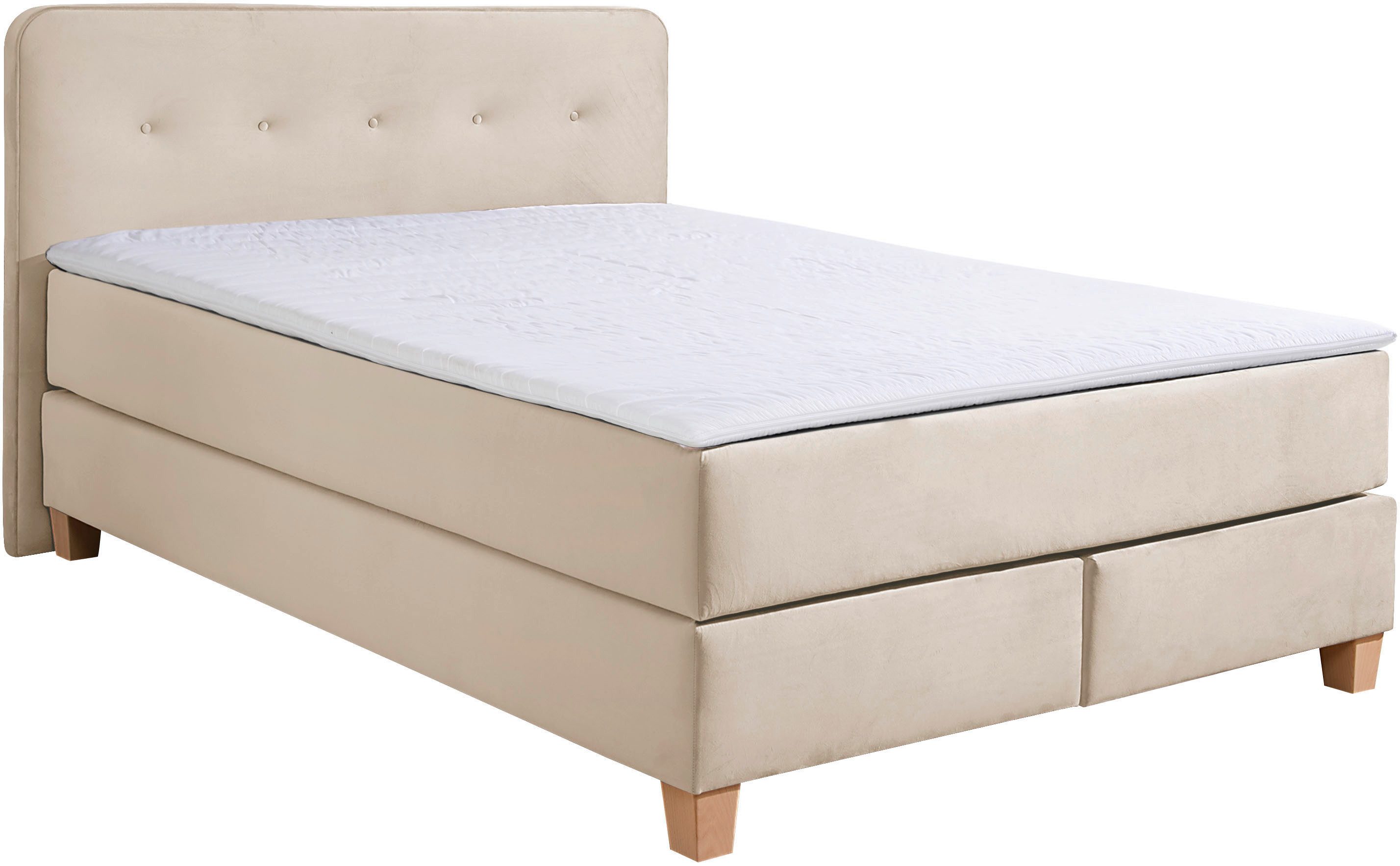 Home affaire Boxspring Fargo in extra lang 220 cm, met topmatras, 3 uitvoeringen, 4, breedten