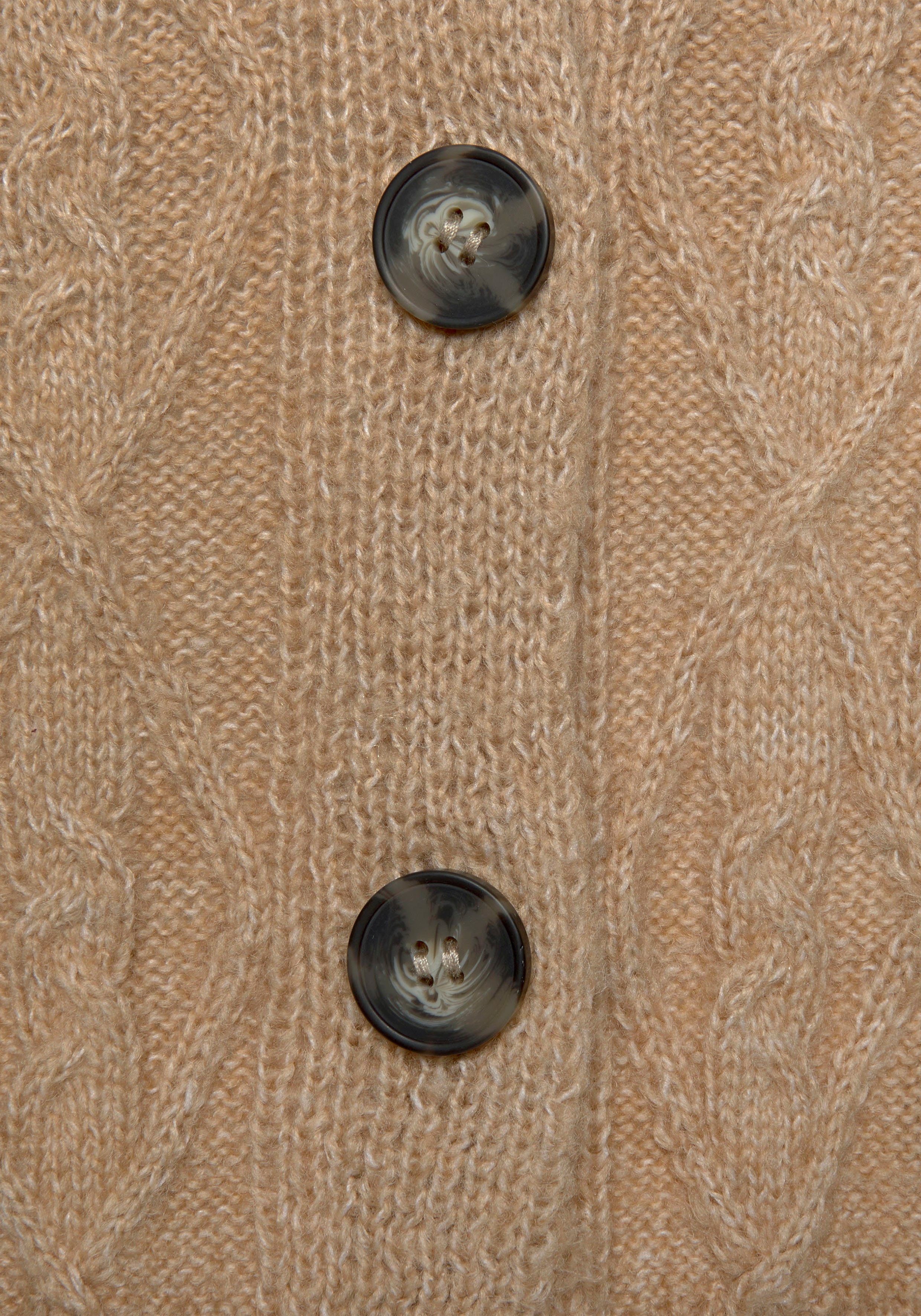 Lascana Vest met kabelpatroon, knuffelzachte cardigan, casual