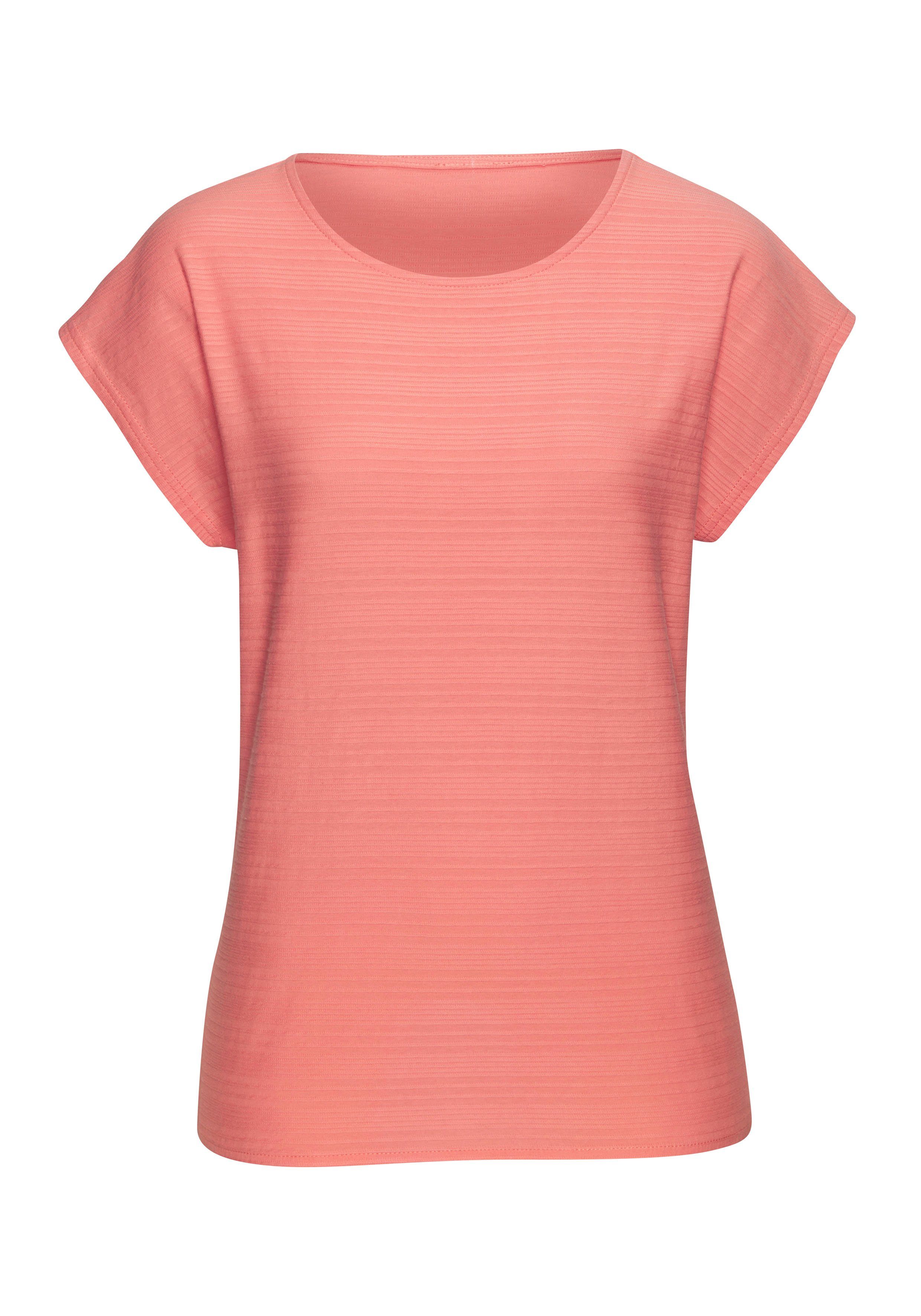 Vivance T-shirt Met modieuze streepstructuur in een zachte katoenkwaliteit (1-delig)