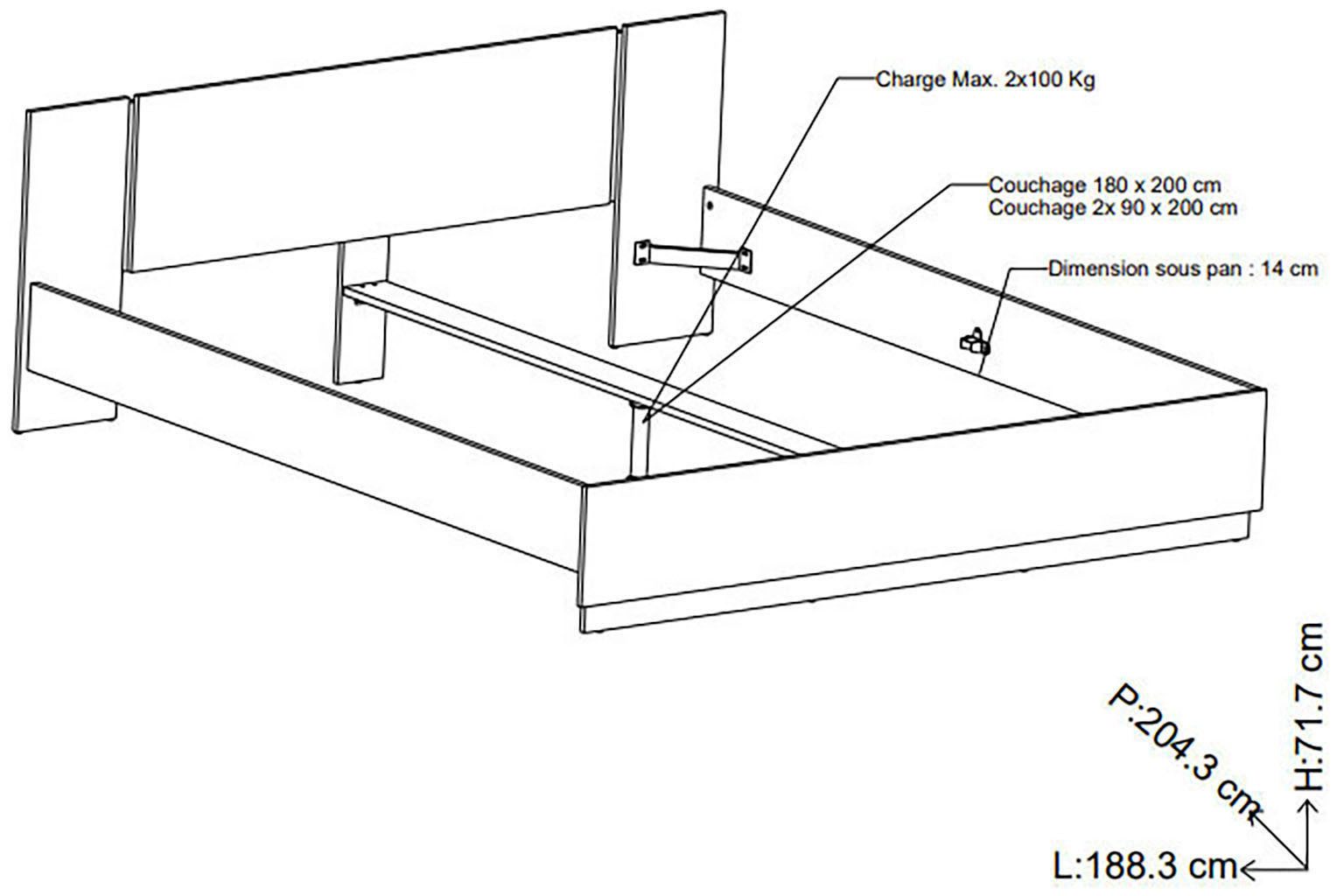 Demeyere GROUP Bedframe Watson Bedframe in verschillende maten verkrijgbaar