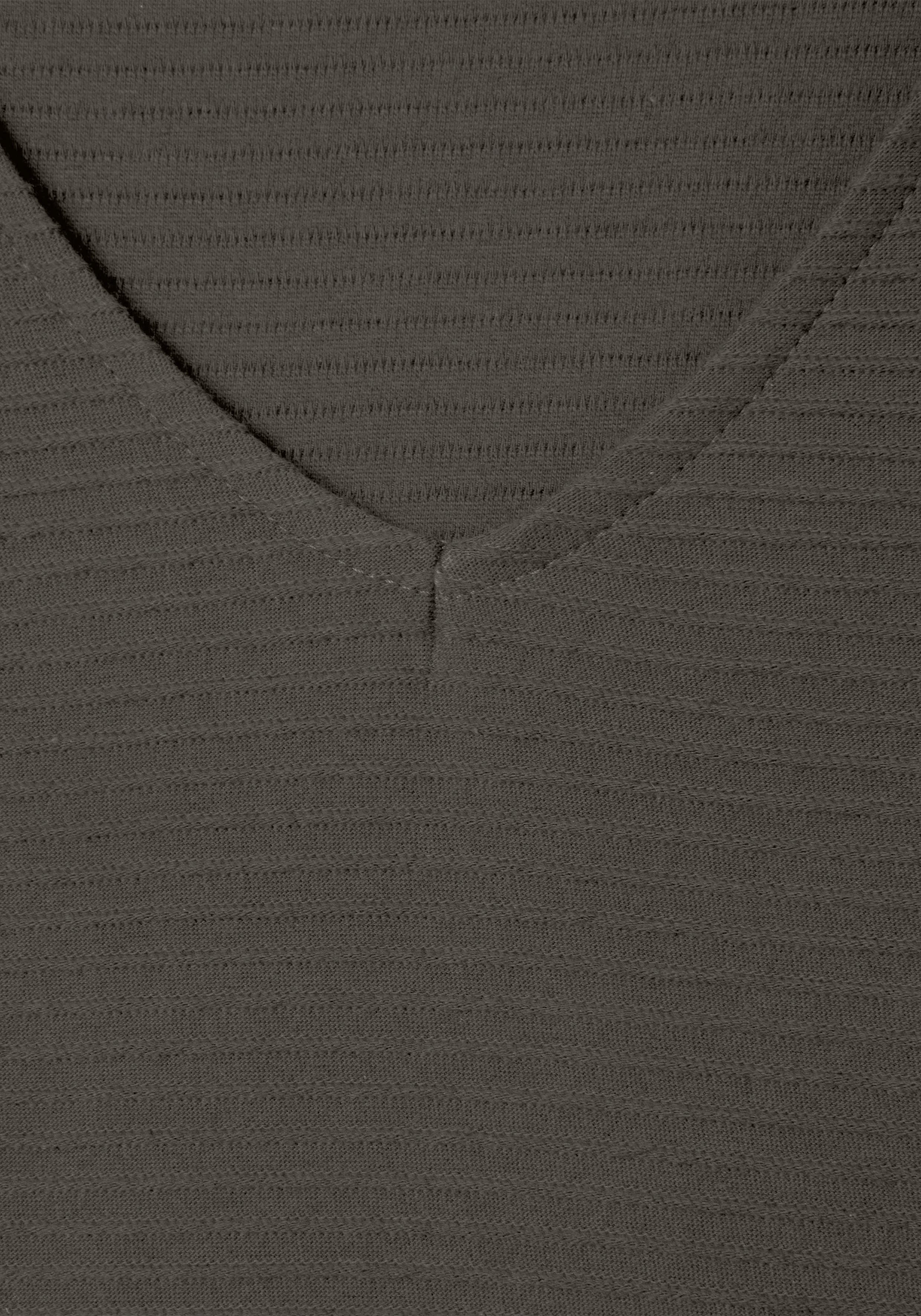 Lascana Shirt met lange mouwen Met streepstructuur in een zachte katoenkwaliteit (1-delig)