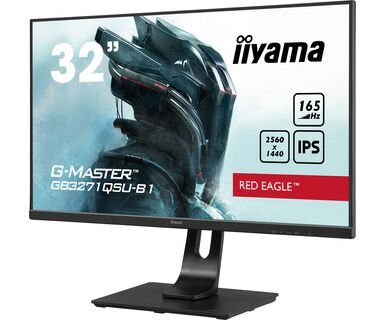 Iiyama Gaming-monitor GB3271QSU-B1, 80,1 cm / 31,5", 1ms, ips, kantel- en in hoogte verstelb. hdmi, displaypoort, usb, zwart