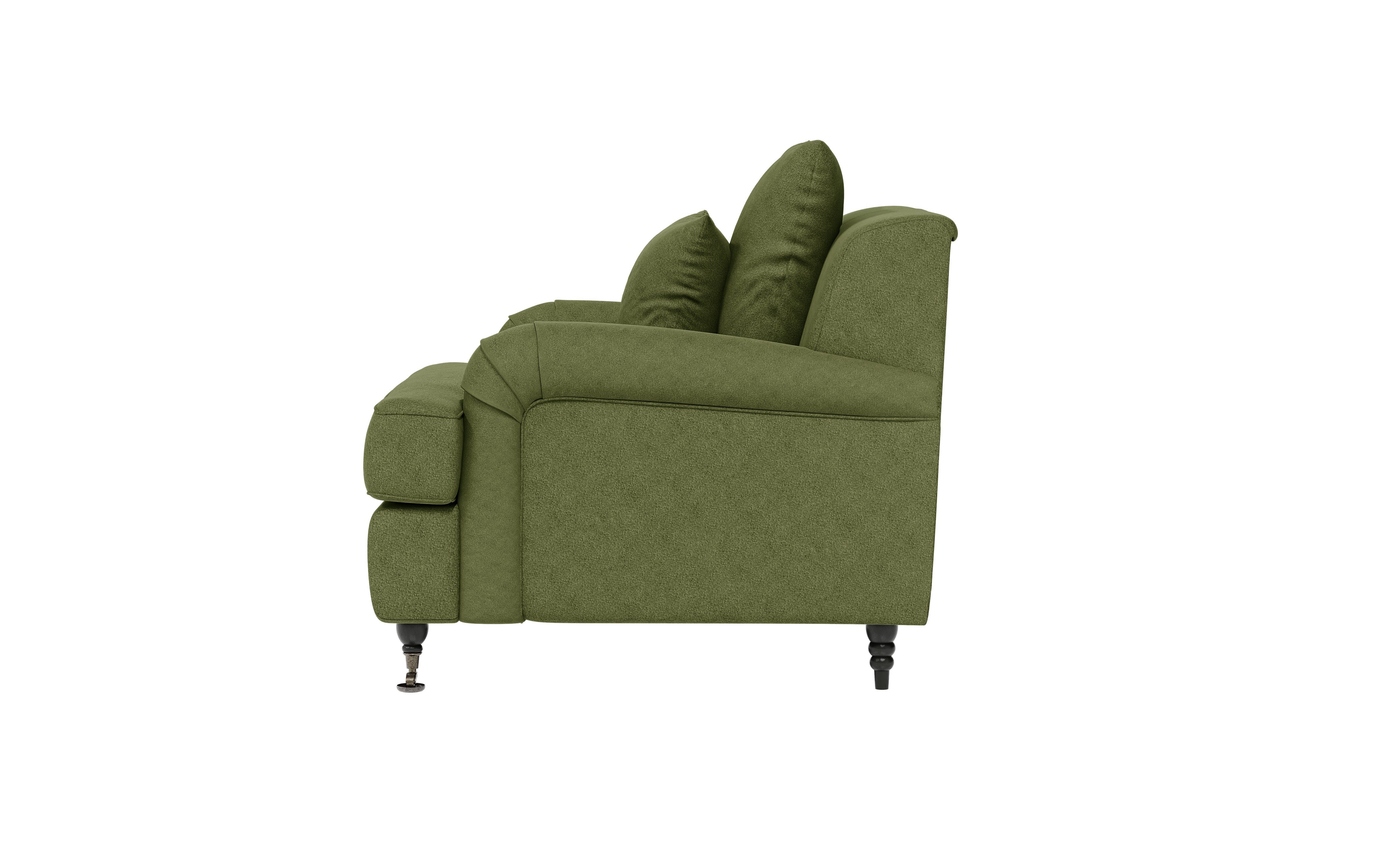 Guido Maria Kretschmer Home&Living Fauteuil NORIN twee soorten poten: voor - wieltjes, aan de achterkant - houten poten
