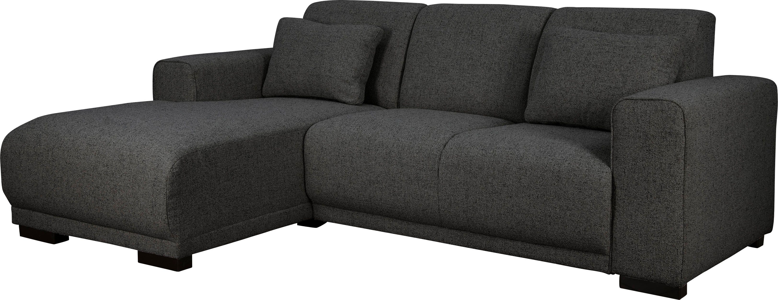 Home affaire Hoekbank BORNHOLM L-vorm met chaise longue, afmetingen B/D/H: 234/162/85 cm Recamiere links of rechts bestelbaar, golfvering, inclusief 2 kussens