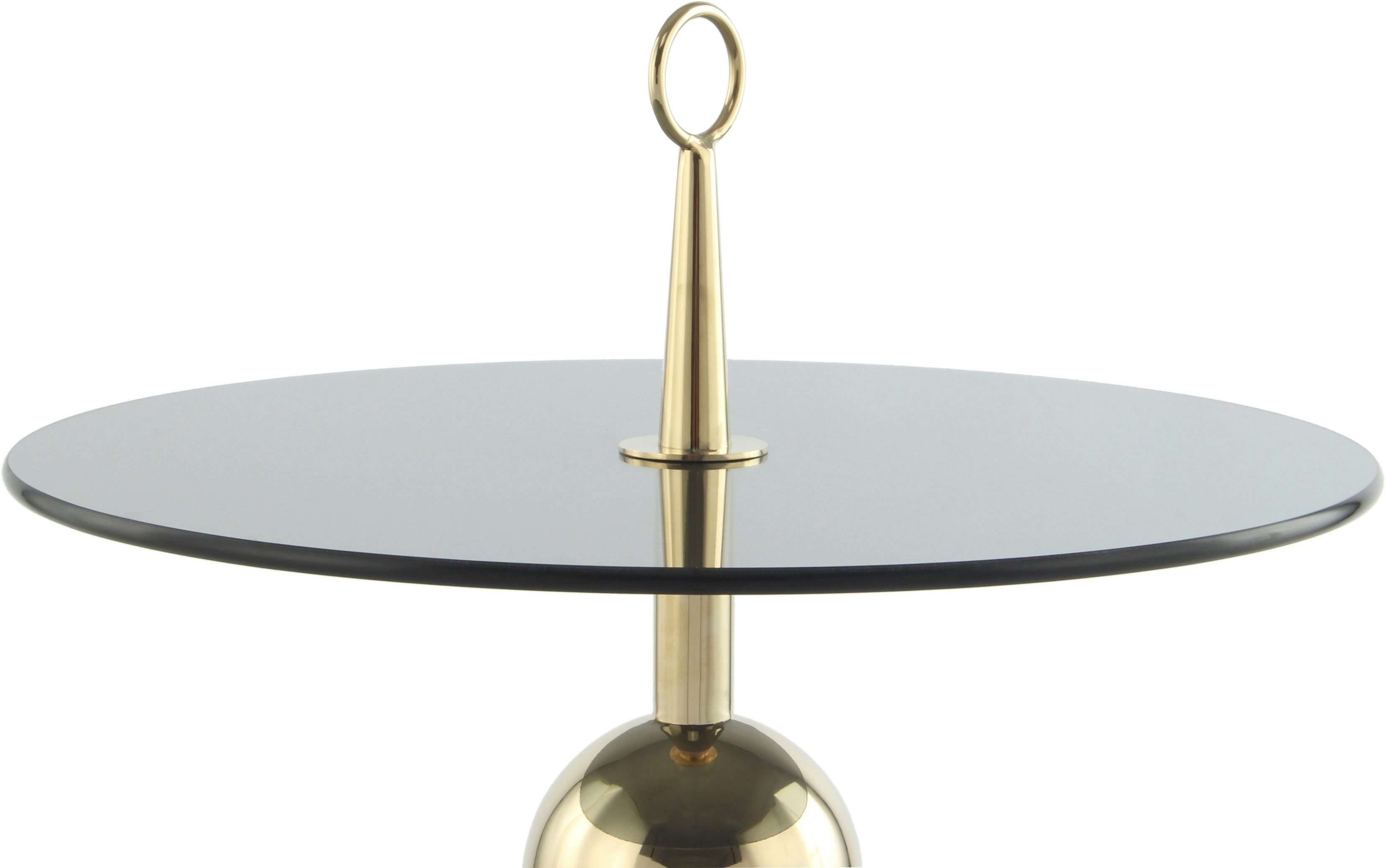 Kayoom Bijzettafel Ontario 325, ronde glasplaat van veiligheidsglas, 100% roestvrij staal (1 stuk)