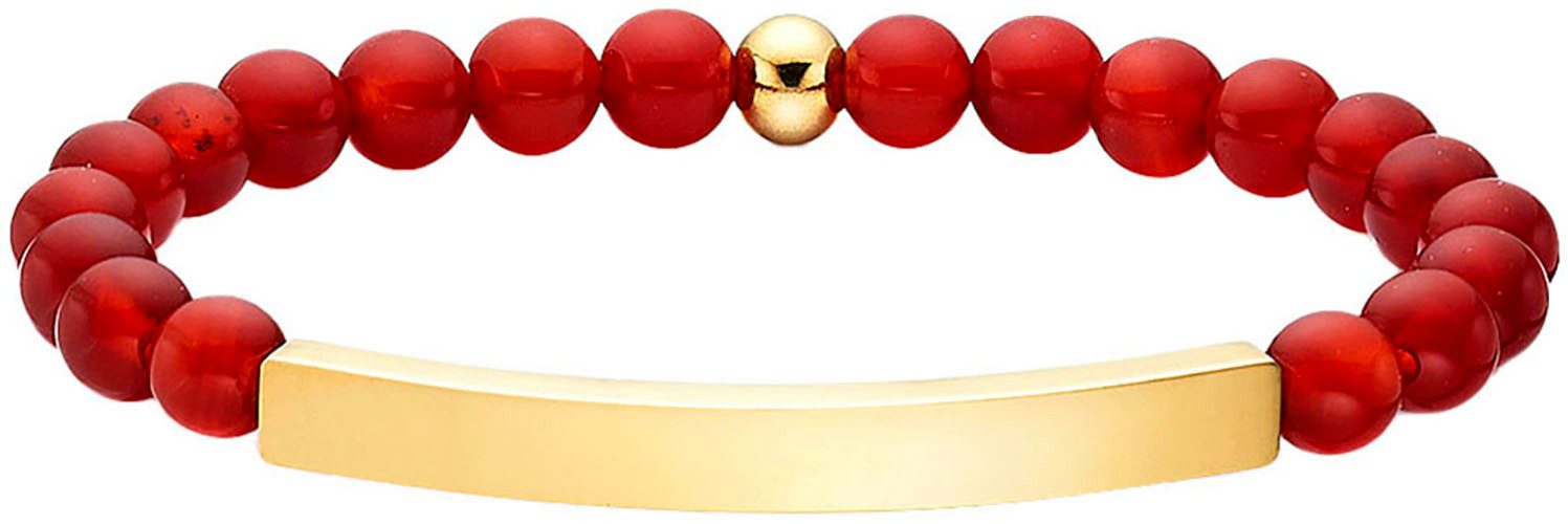 Aniston JEWELRY & WATCHES Armband Sieraad cadeau flexibele armband met aventurijn of turquoise imitatie dames armbanden rood