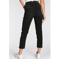 herrlicher high-waist jeans pitch hi conic organic nieuwe taps toelopende pasvorm zwart