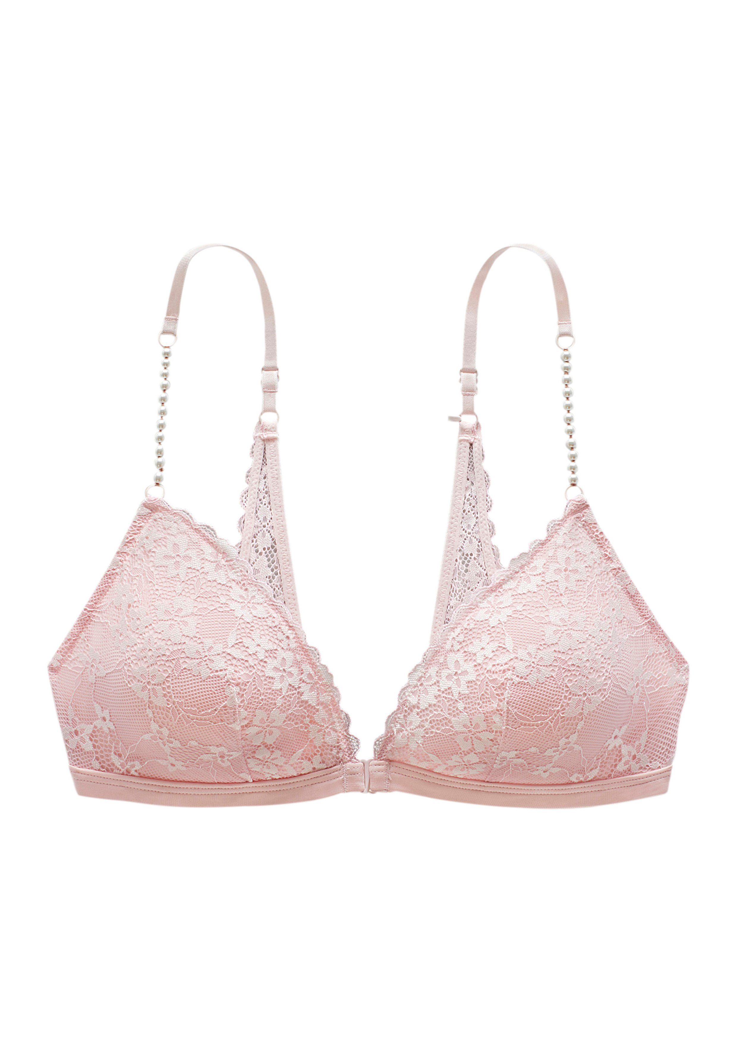 Lascana Bralette zonder beugels met extravagante parelbandjes, sexy lingerie