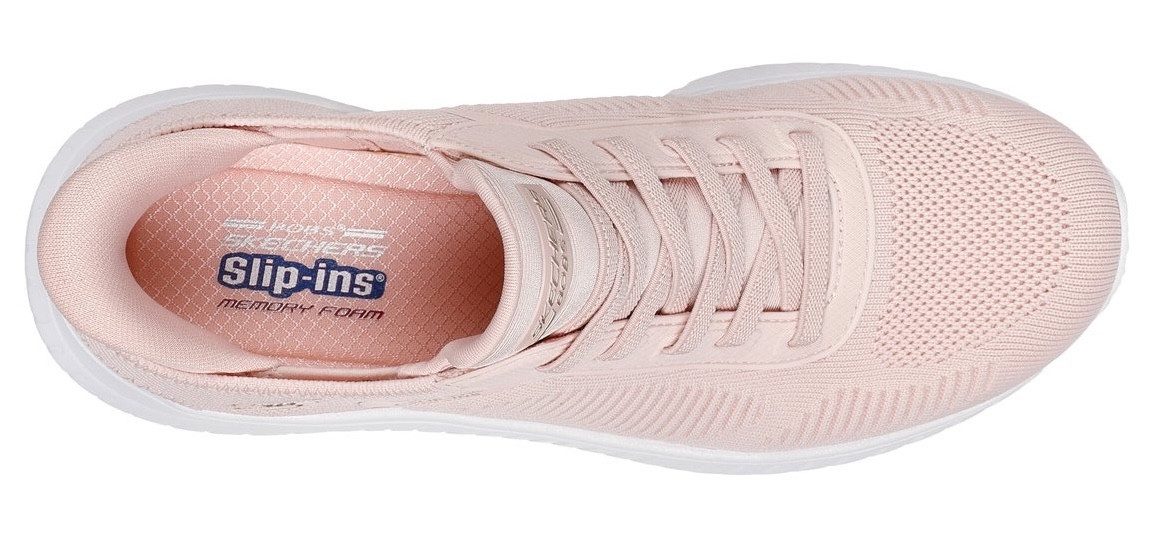 Skechers Slip-on sneakers BOBS SQUAD CHAOS-CURRENT MUSE , slippers, vrijetijdsschoen in vegan uitvoering