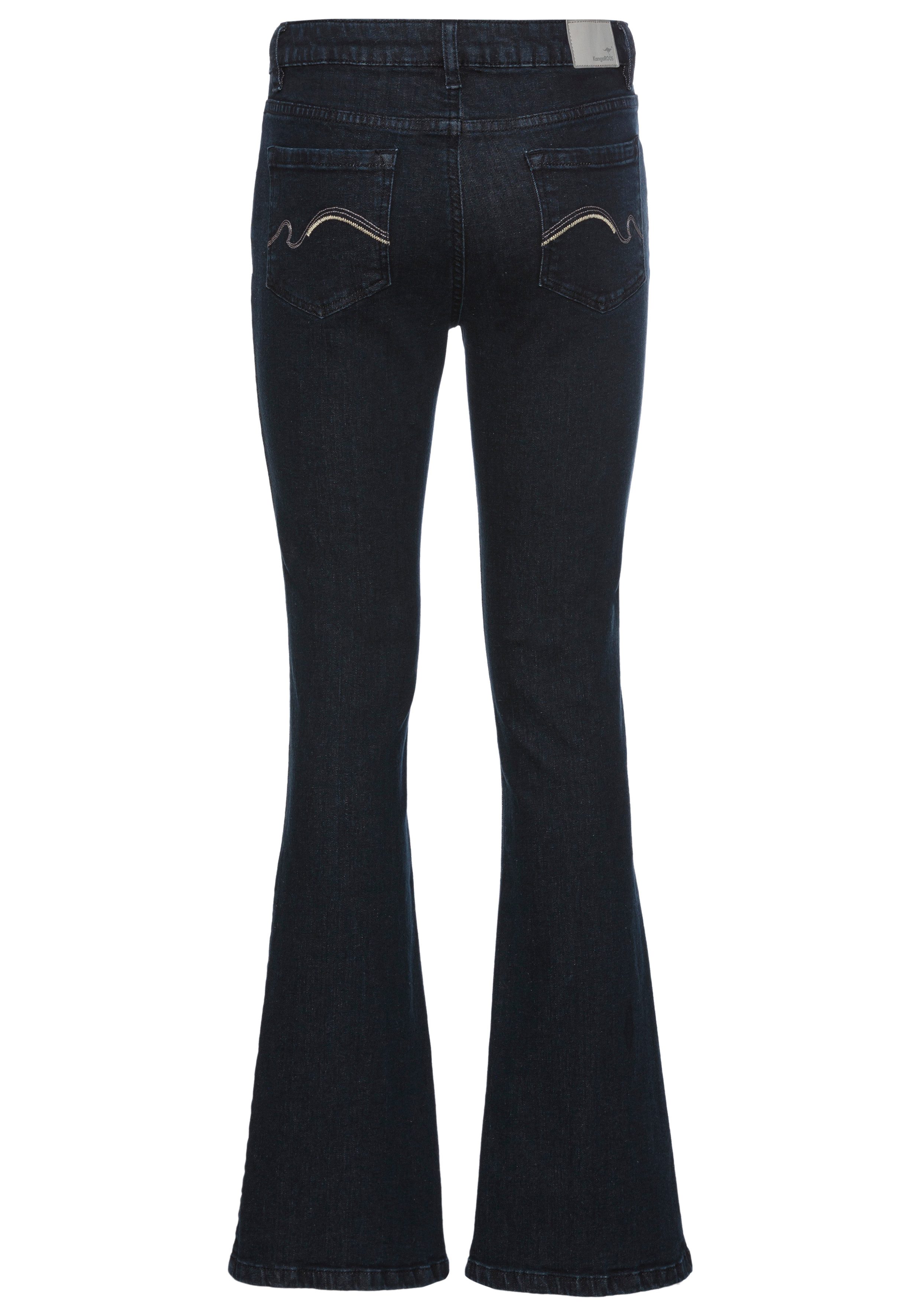 KangaROOS 5-pocket jeans uitlopende pijp used-wassing normale taillehoogte
