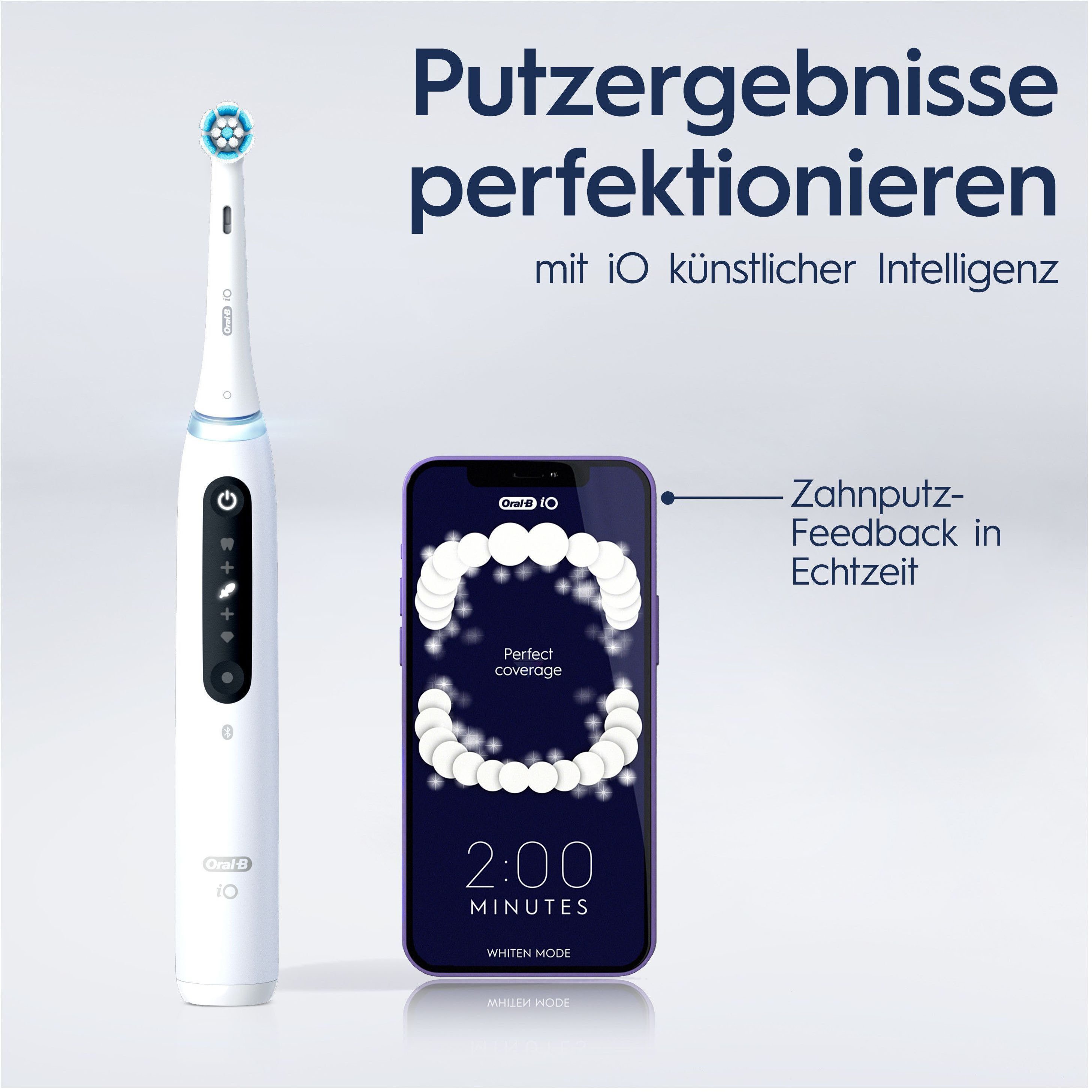Oral B Elektrische tandenborstel IO 5 met magnet technologie, led-display, 5 reinigingsstanden, reisetui