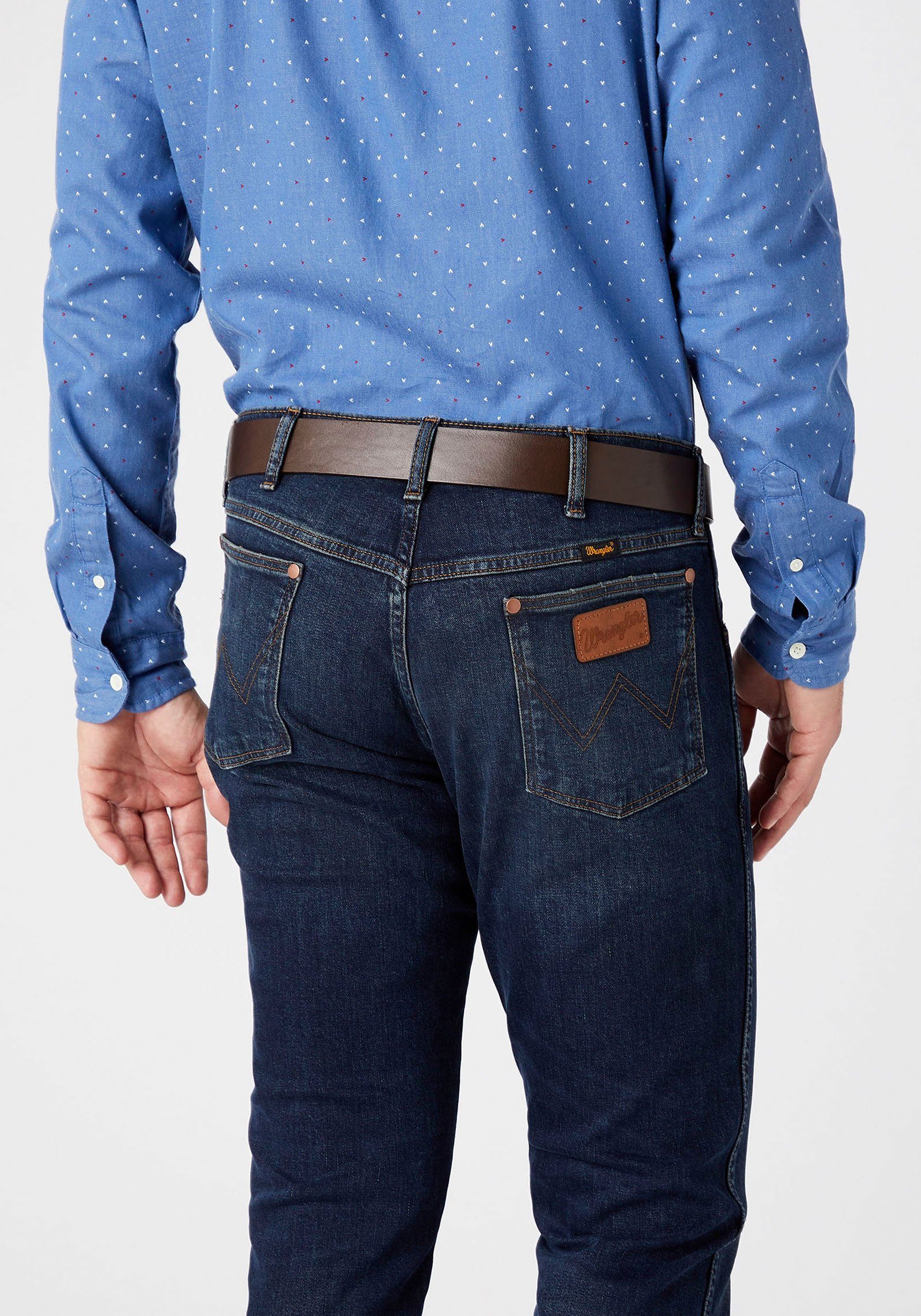 Wrangler Leren riem KABEL BUCKLE
