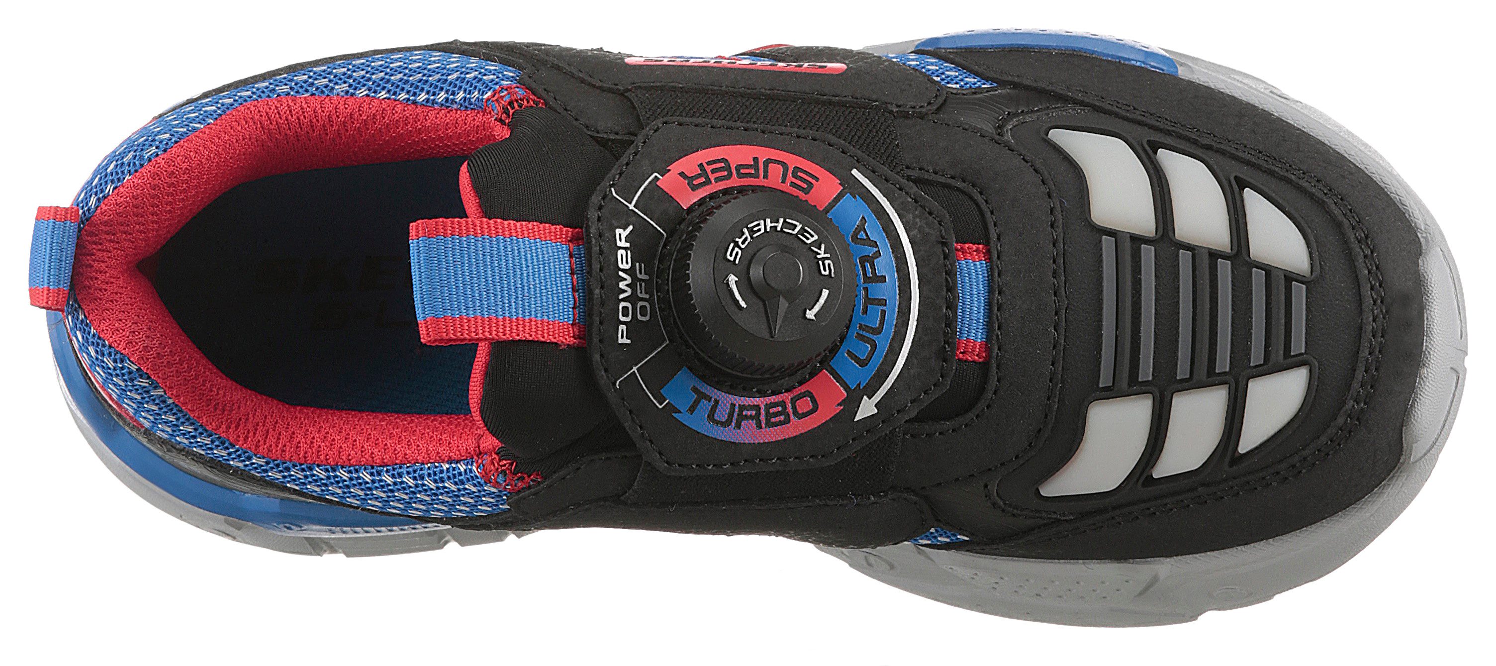 Skechers Slip-on sneakers TURBO-FUSE LIGHTS , blink schoen met draaivergrendeling, maat sjabloon om te downloaden