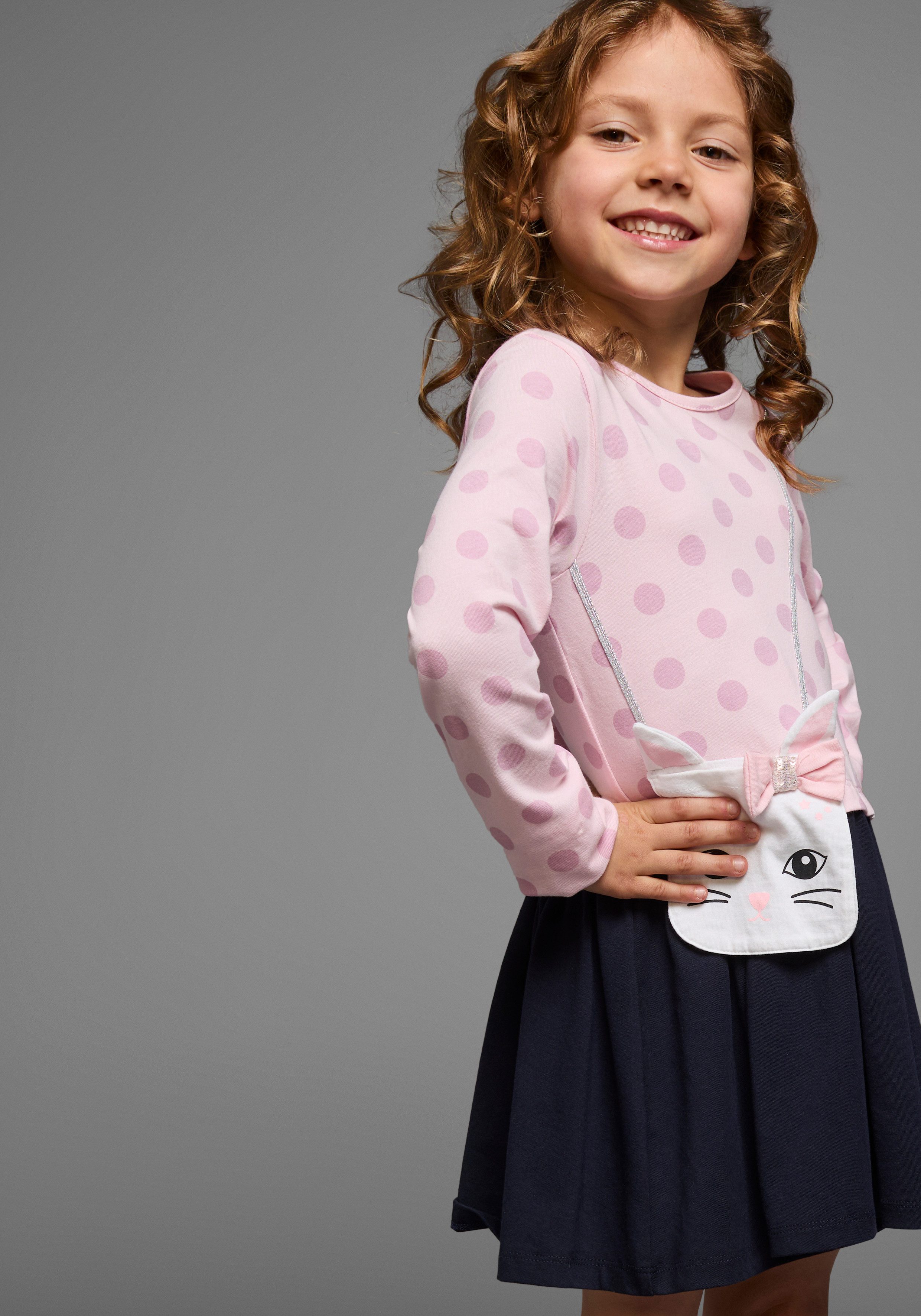 KIDSWORLD Jerseyjurk Voor kleine meisjes ideaal voor feestelijke gelegenheden, knie-vrije lengte