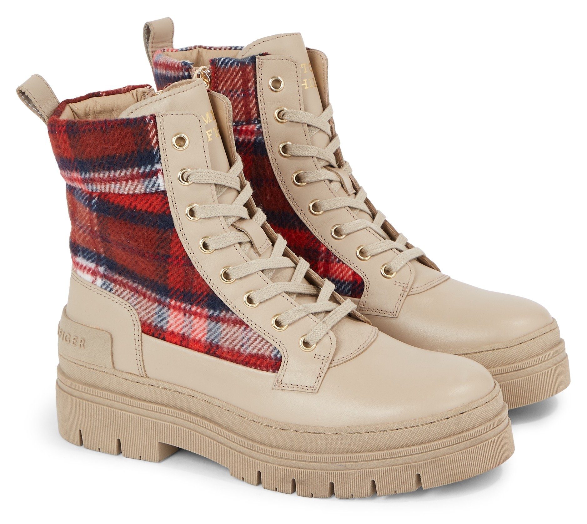 Tommy Hilfiger Veterlaarsjes FEMININE TARTAN LACE UP BOOTIE