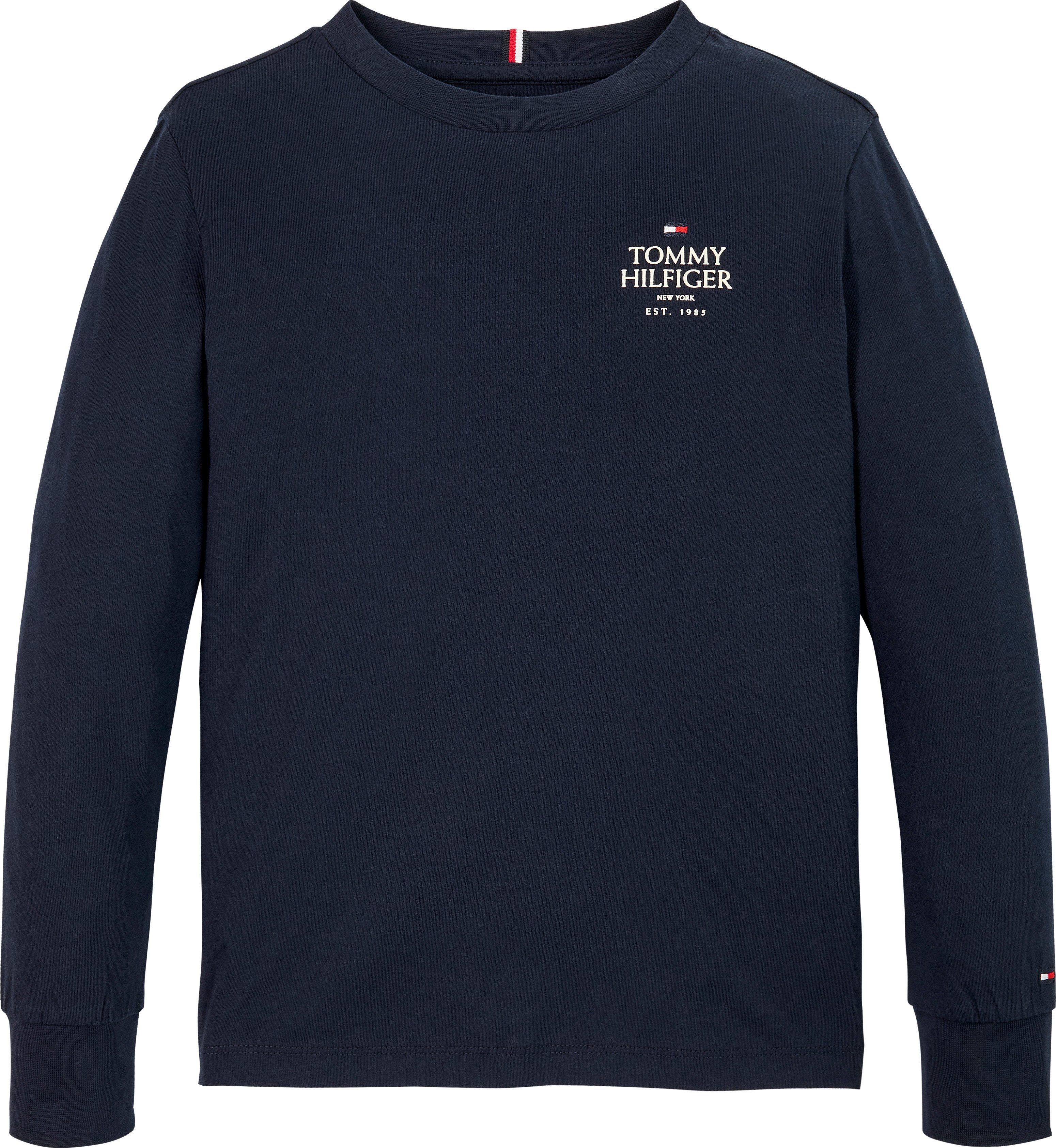 Tommy Hilfiger Shirt met lange mouwen met logo op borsthoogte