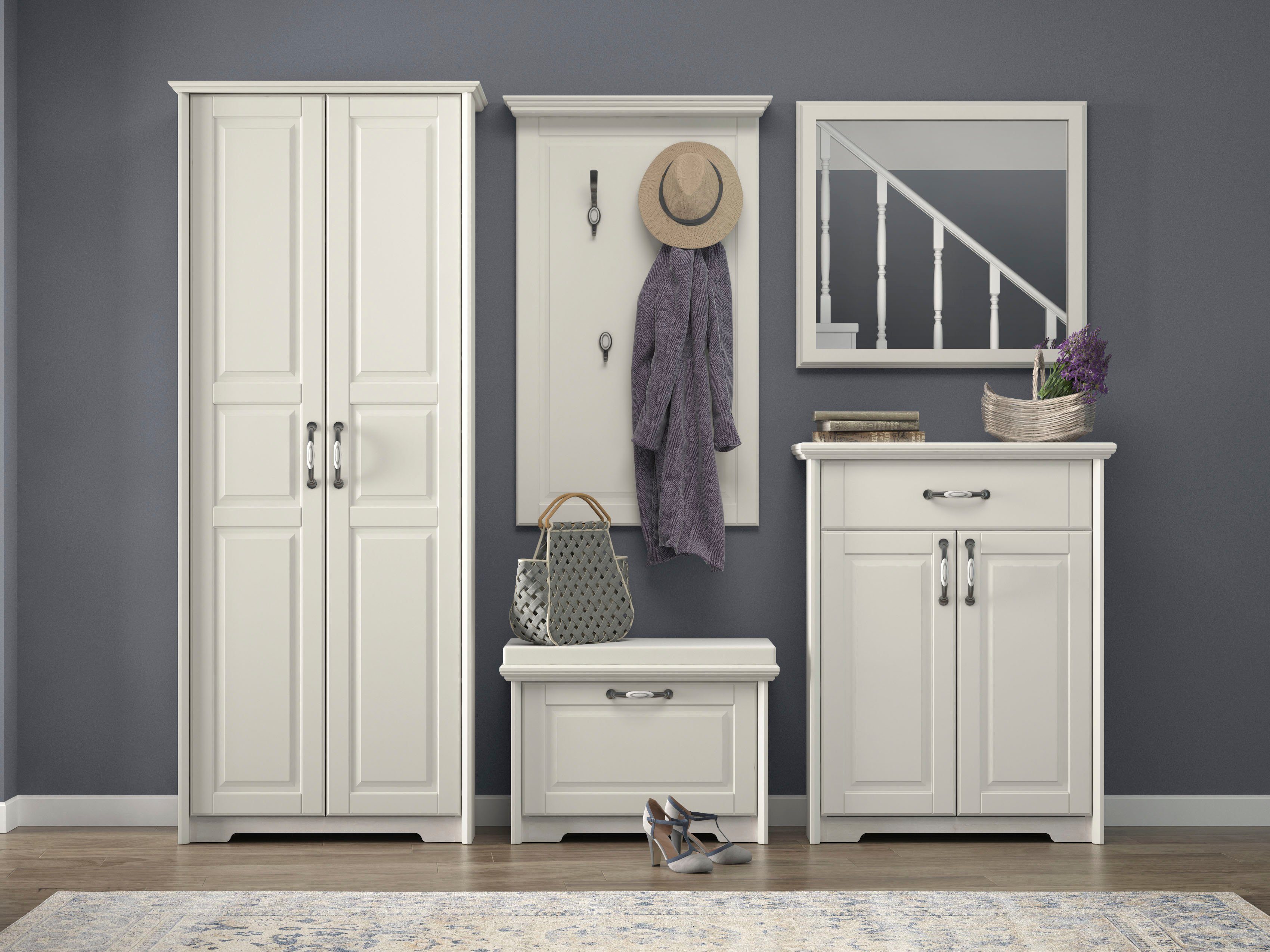 Home affaire Kledingkast Evergreen Uv gelakt, met soft-closefunctie en uittrekbare garderobestang
