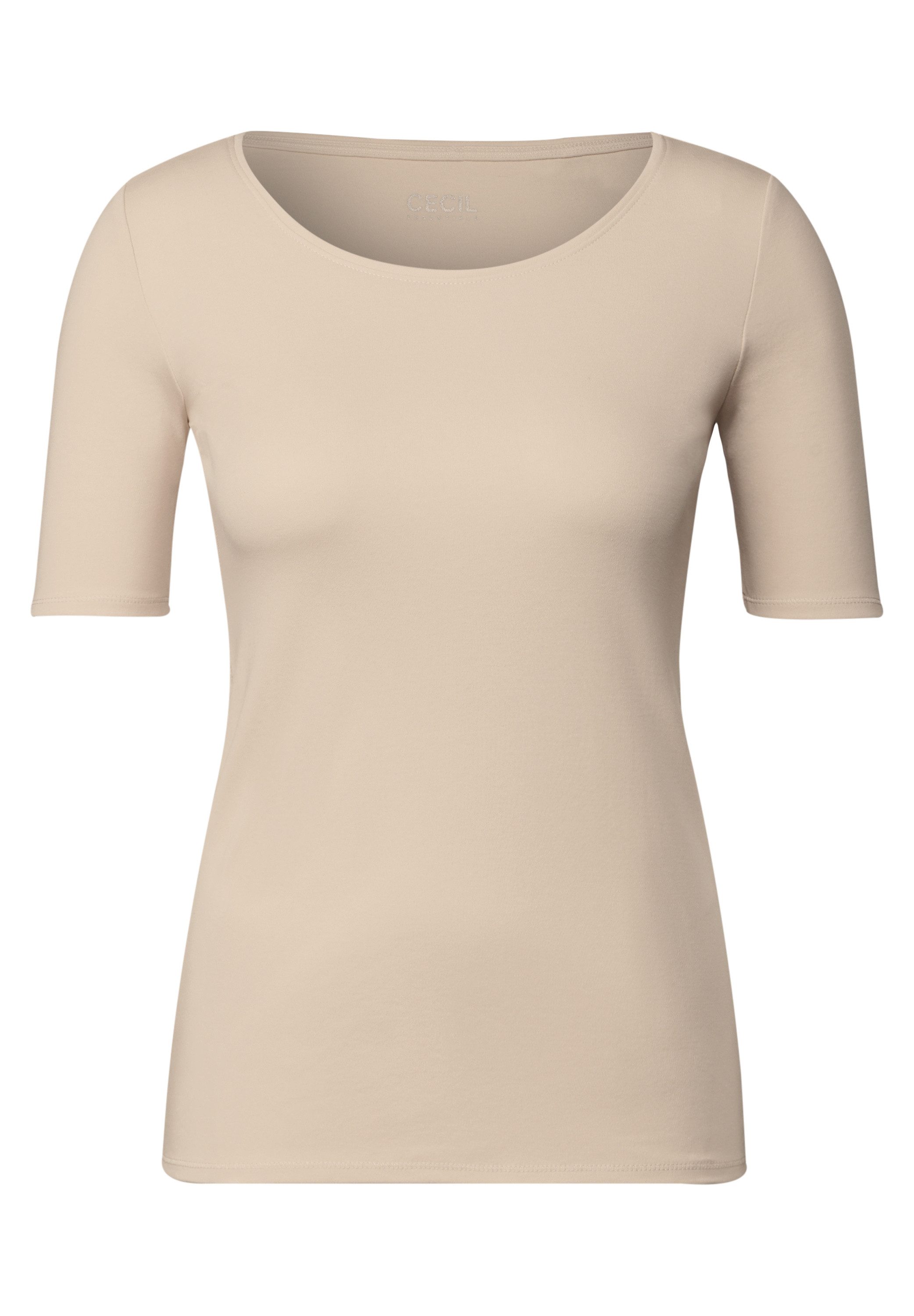 Cecil T-shirt Stijl Lena met klassieke ronde hals