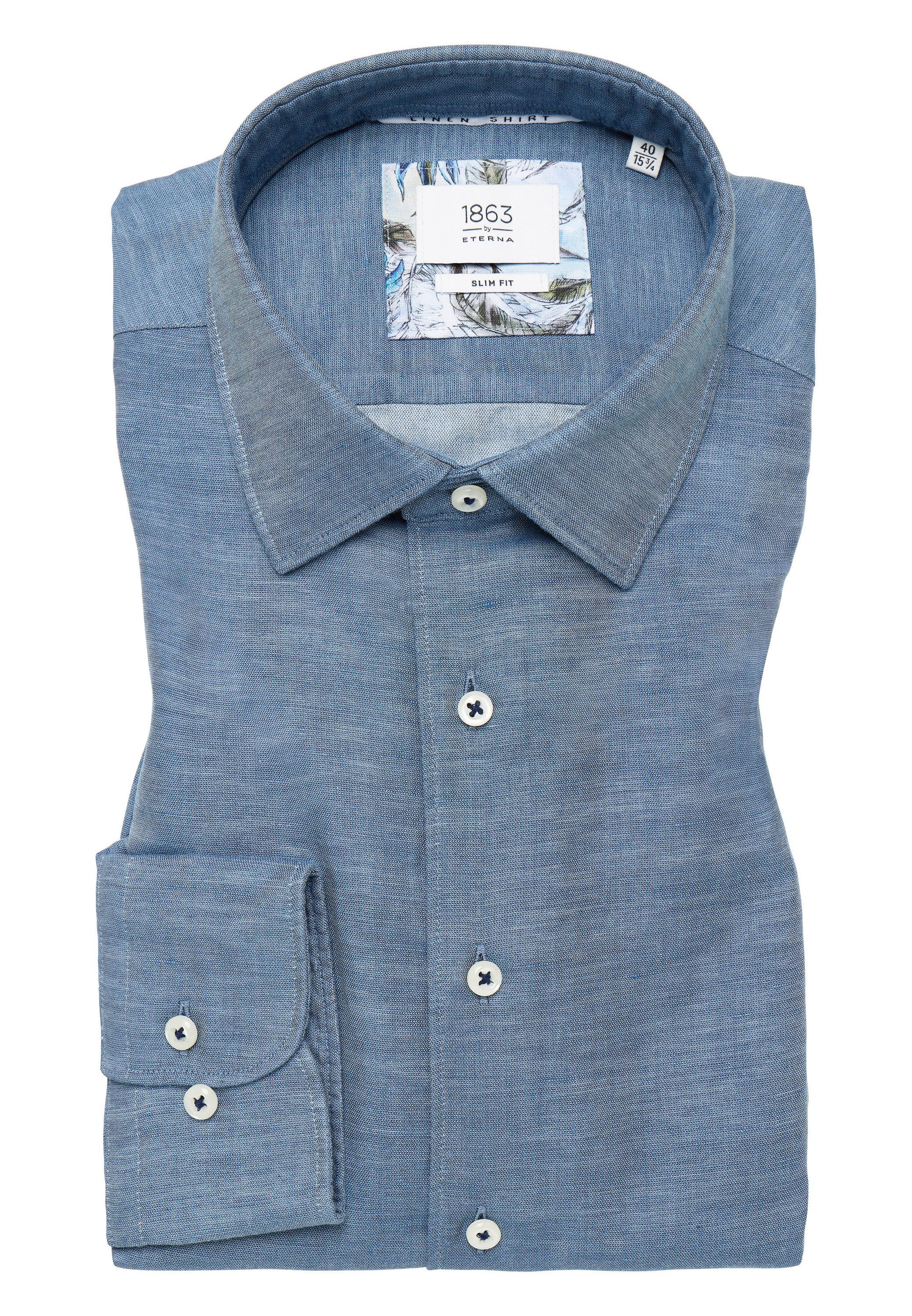 Eterna Overhemd met lange mouwen Slim fit EASY IRON (gemakkelijk te strijken)