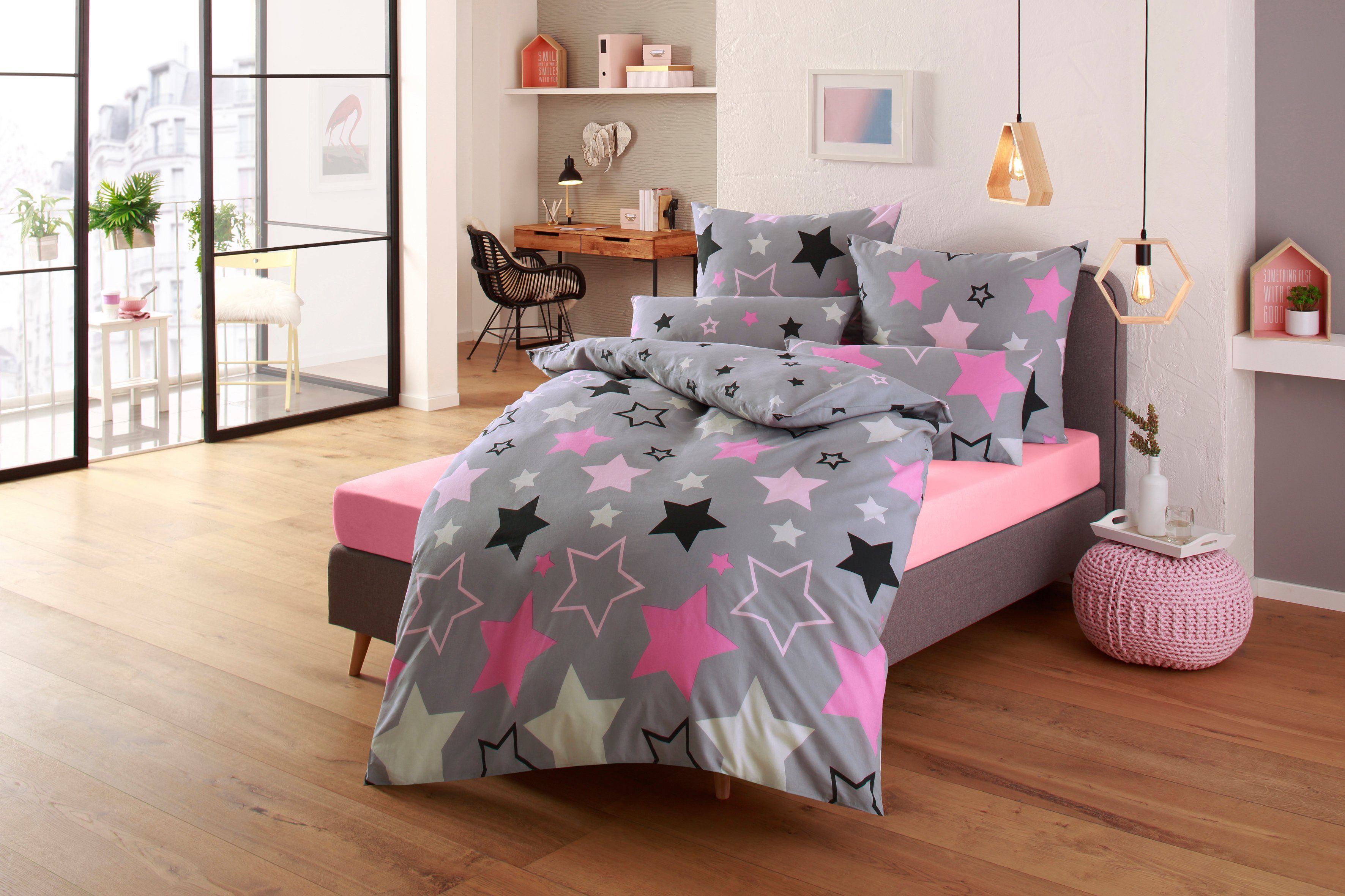 my home Overtrekset Dreamer in mt. 135x200 of 155x220 cm, ideaal voor de kerstdagen Fleece behaaglijk warm in de winter, kerstdekbedovertrek, winter (2-delig)