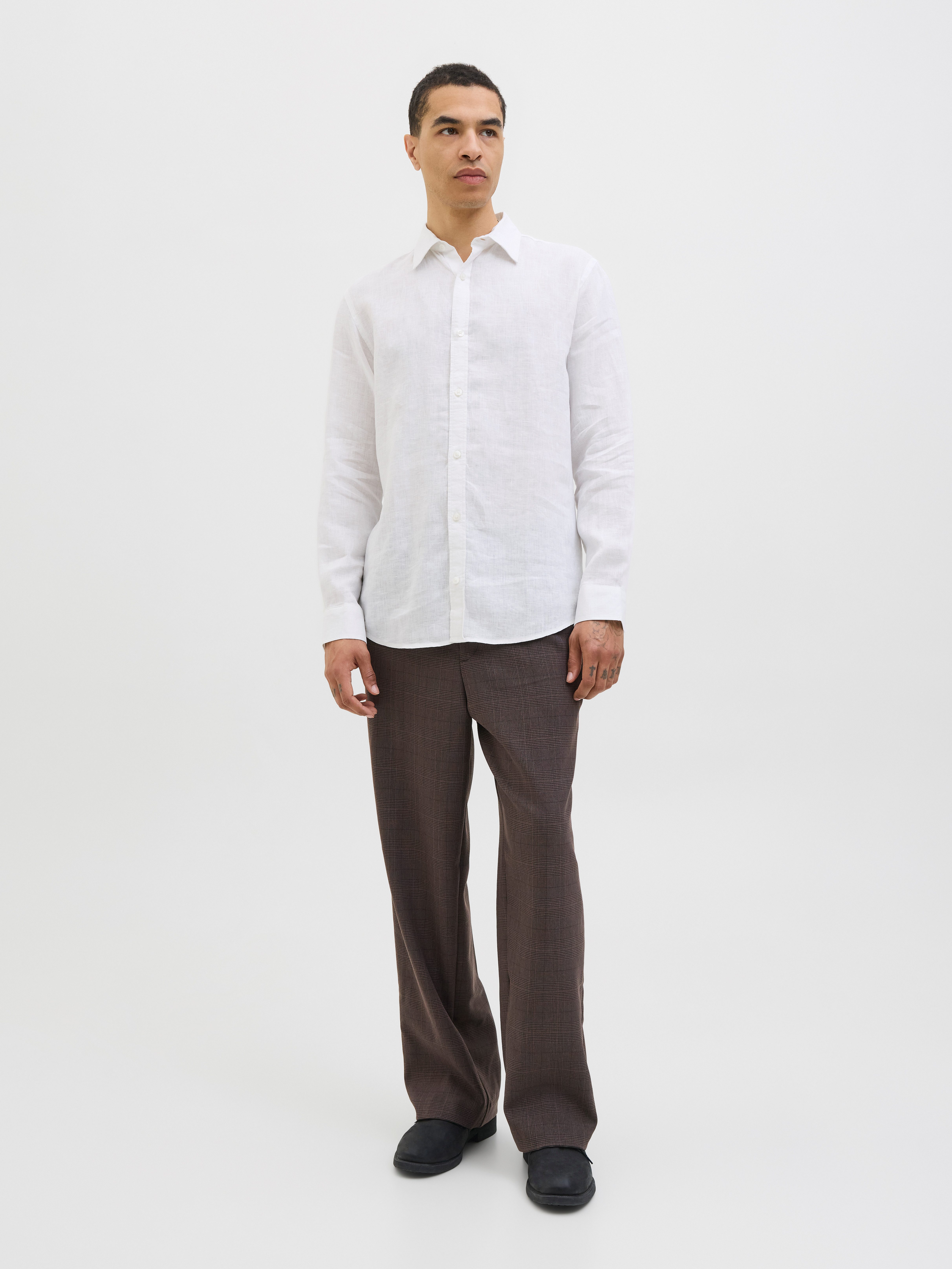Jack & Jones Linnen overhemd JPRBLALOUI LINEN L/S SHIRT