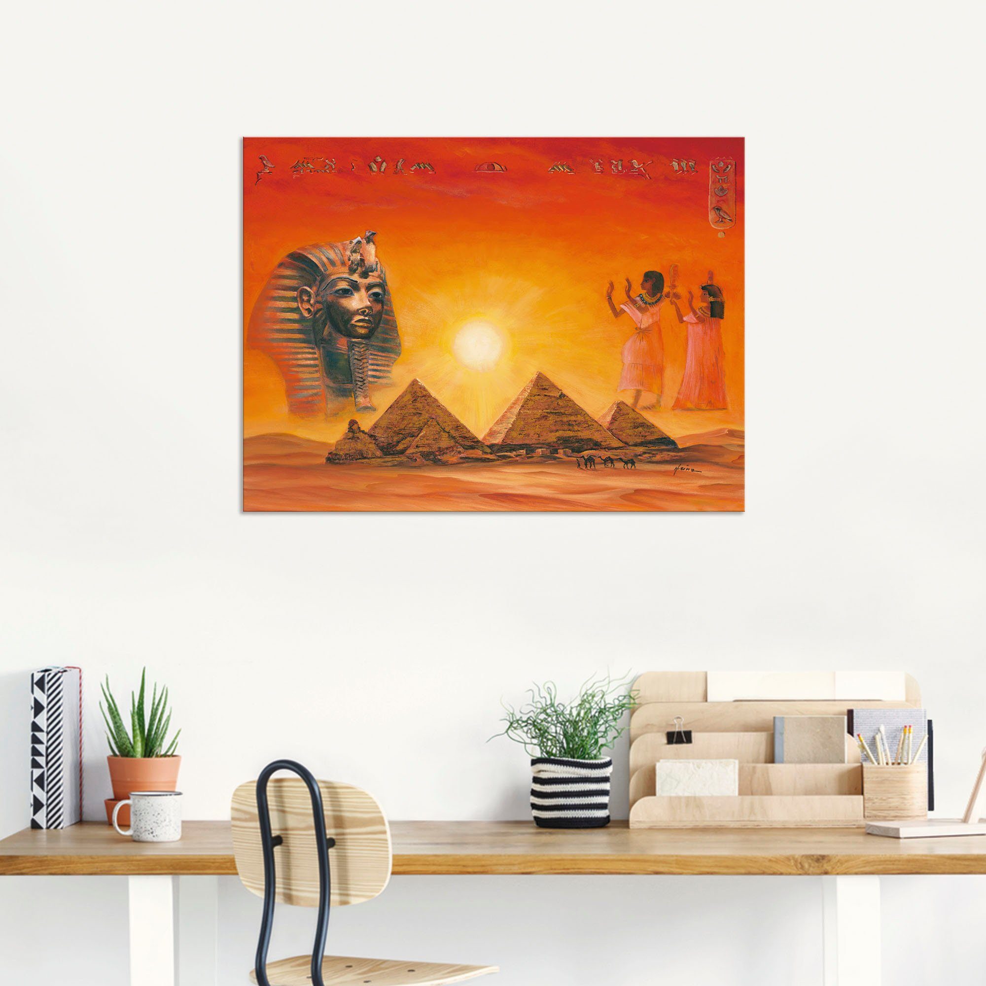Artland Artprint Egyptische impressies als artprint van aluminium, artprint voor buiten, artprint op linnen, poster, muursticker