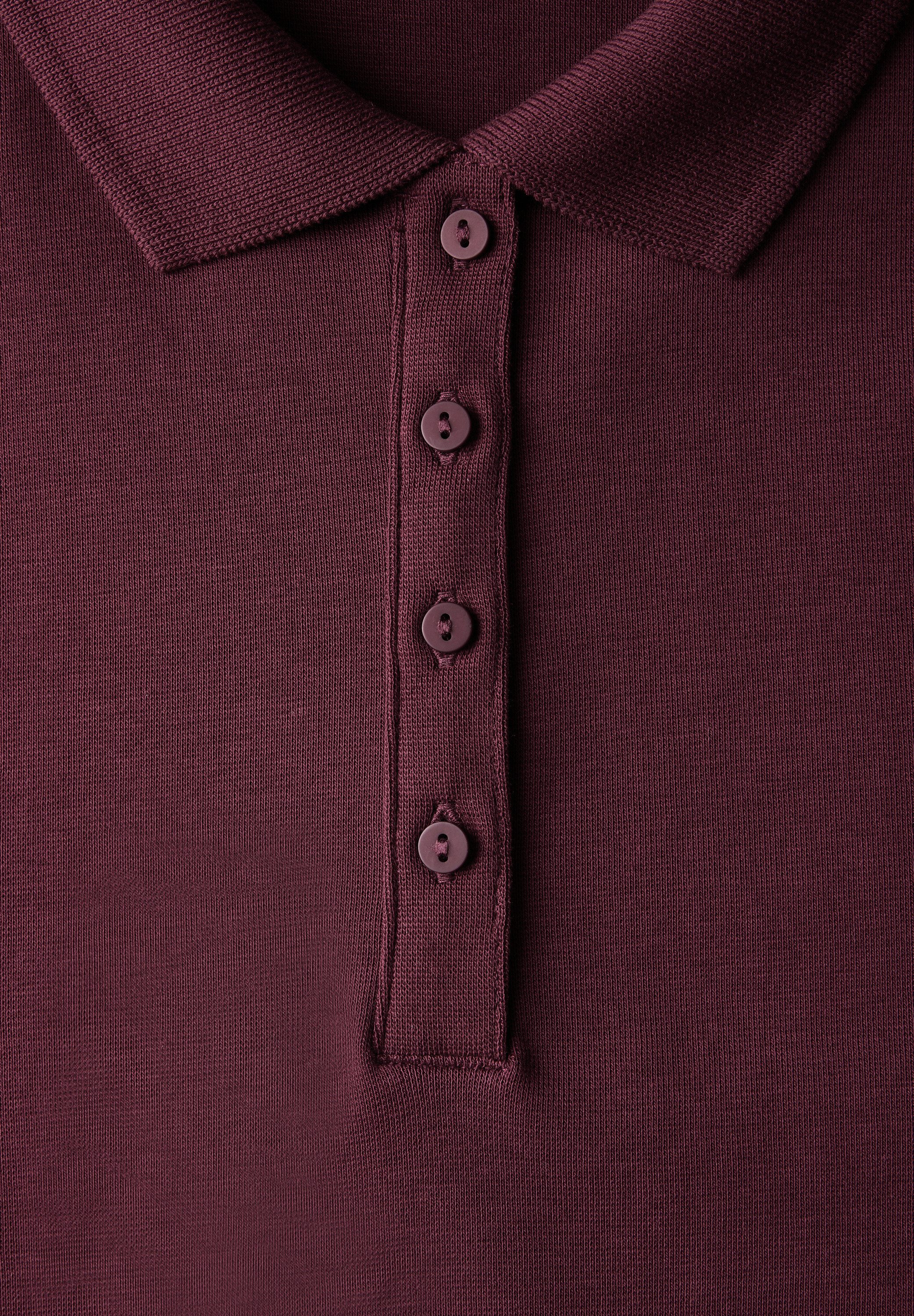 STREET ONE Poloshirt met ribstructuur