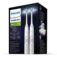 philips sonicare elektrische tandenborstel hx6877-34 protectiveclean 6100 ultrasone tandenborstel, set van 2 met 3 poetsprogramma's inclusief reistasje  oplader wit
