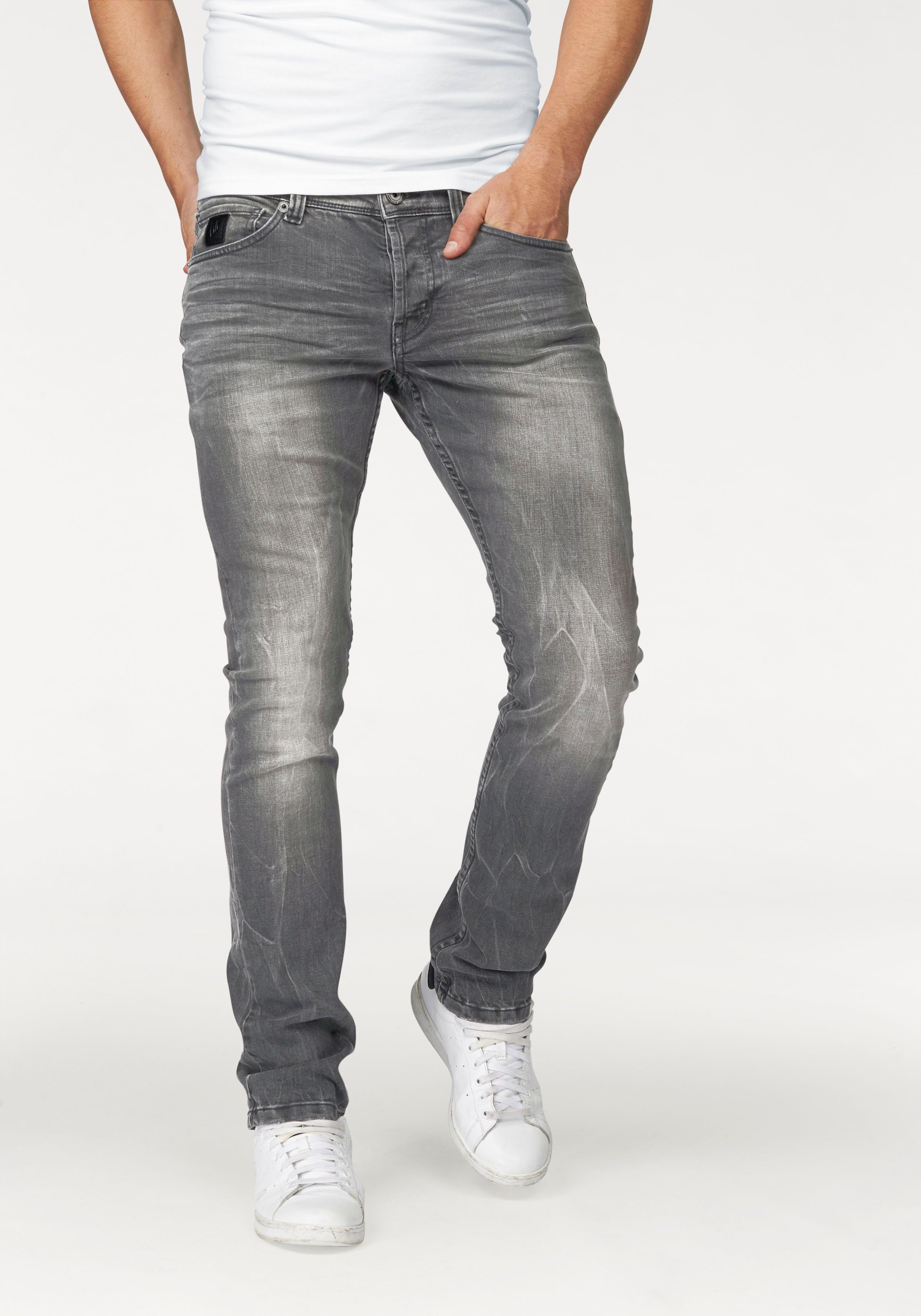 Bruno Banani Slim fit jeans Jimmy (stretch) smalle pijp, lage taillehoogte, met knoopsluiting