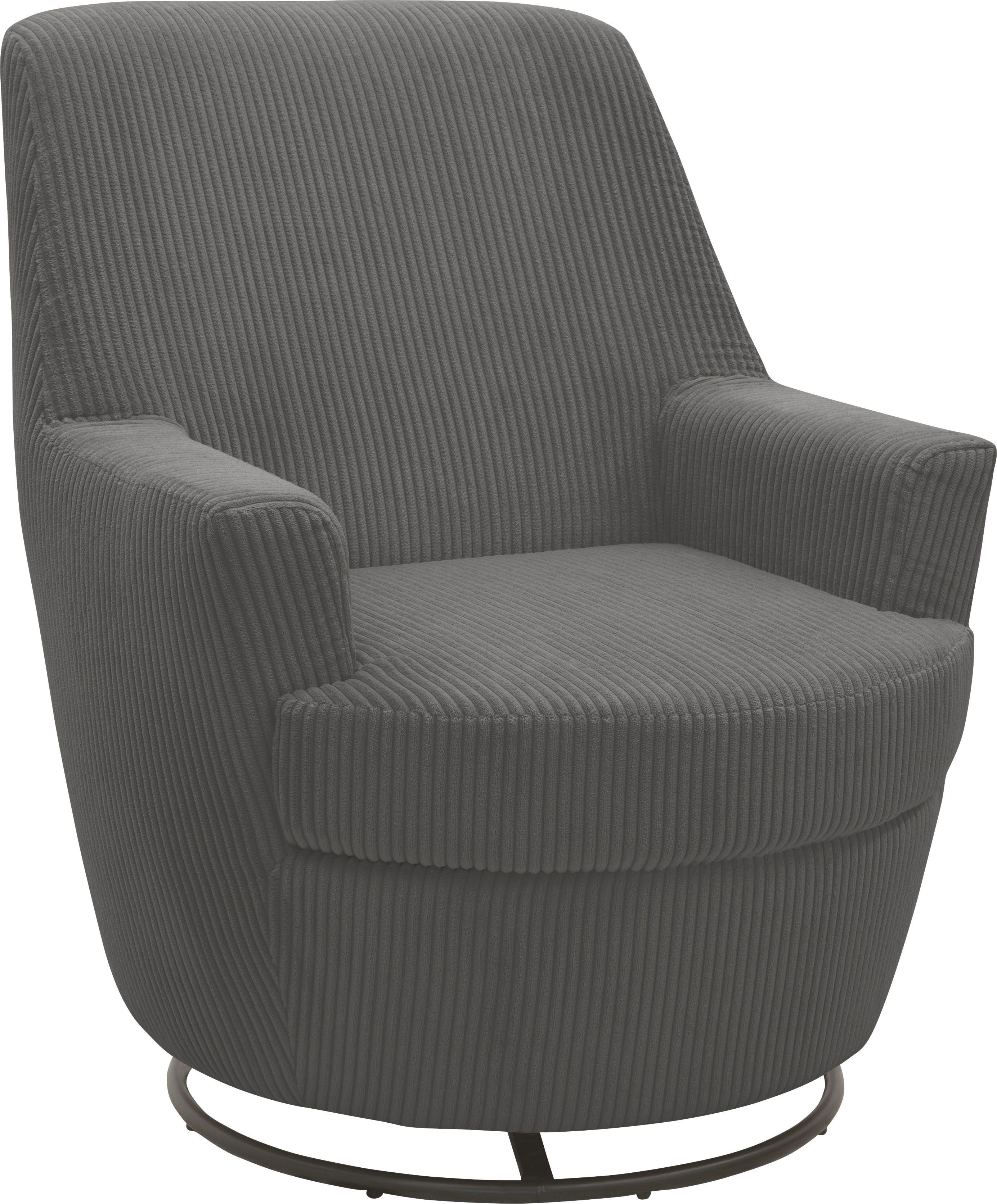 INOSIGN Draaibare fauteuil Hetty, draaistoel met kantelfunctie en poef, leesstoel, armstoel (set, 2 stuks)