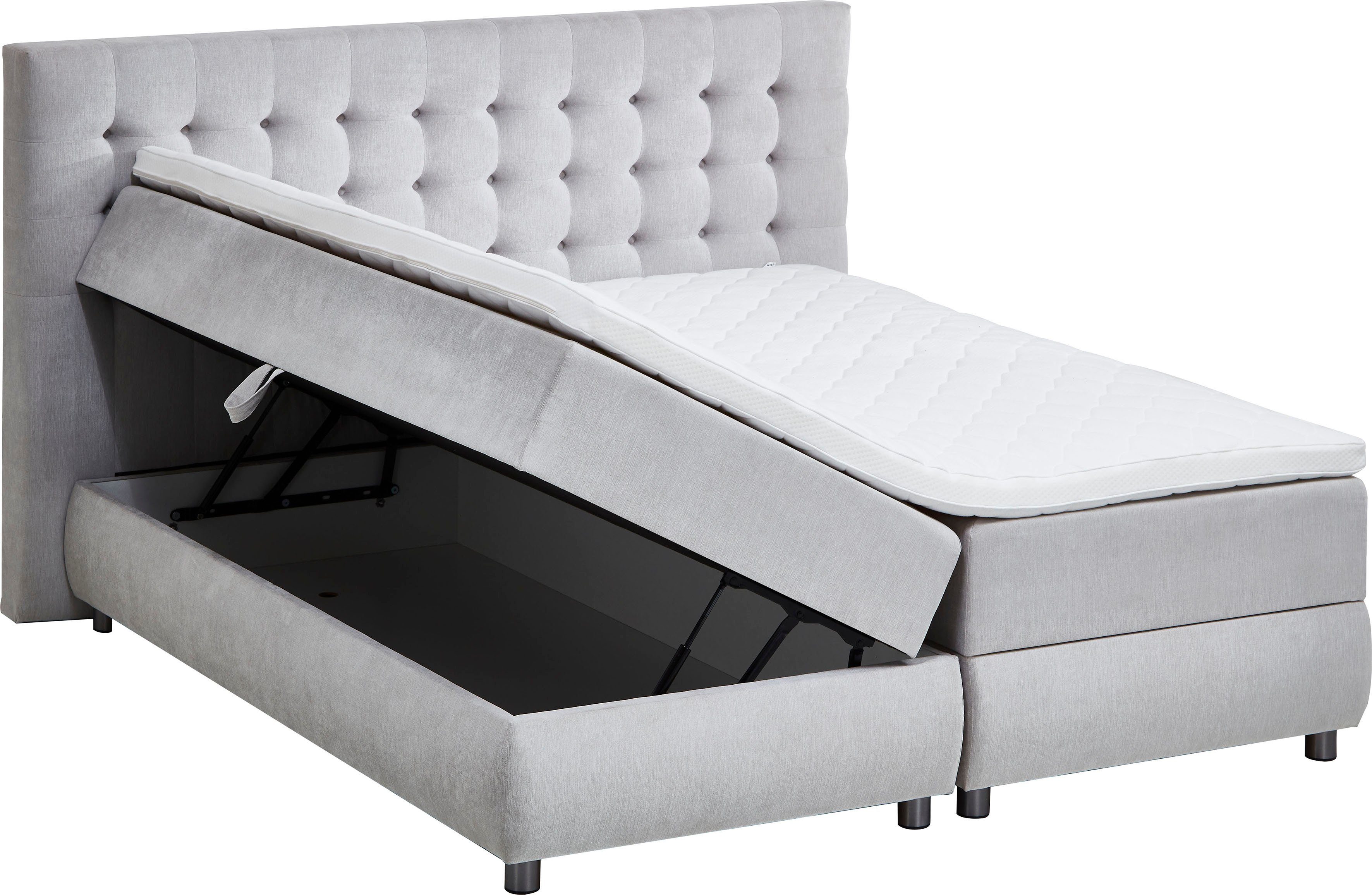 ATLANTIC home collection Boxspring TINA met bedkist en topmatras, ook in extra lang