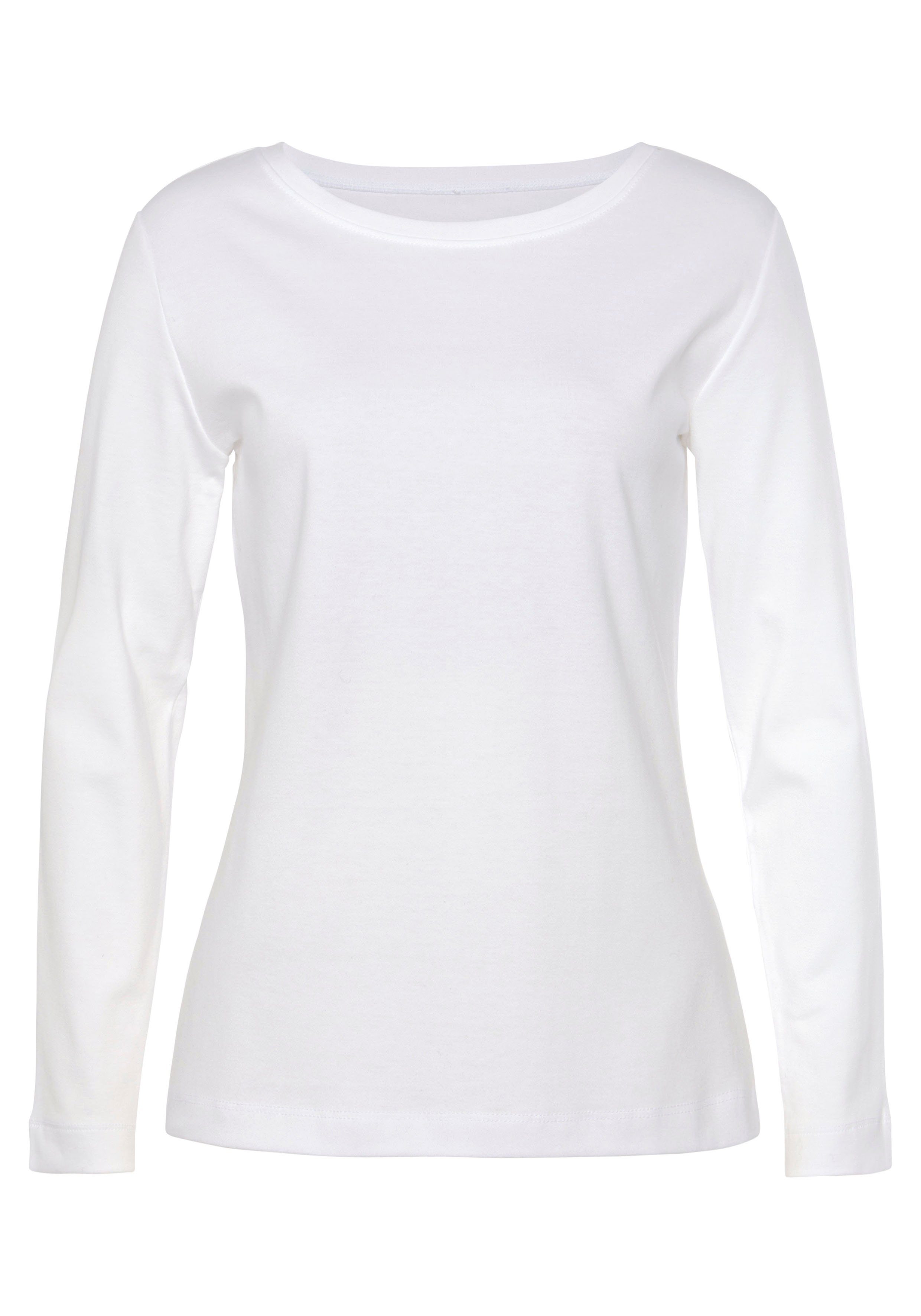 Vivance Shirt met lange mouwen Van puur katoen van licht verwarmende interlock kwaliteit (2-delig, Set van 2)